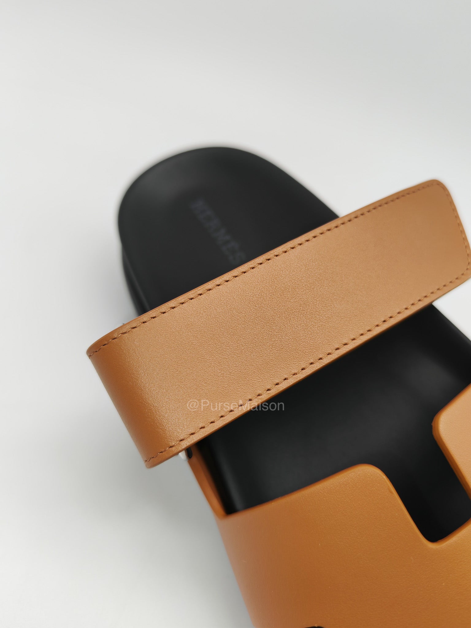 Hermes Chypre Sandal in Naturel Calfskin Leather Size 37 EU (24 cm) | Purse Maison Luxury Bags Shop