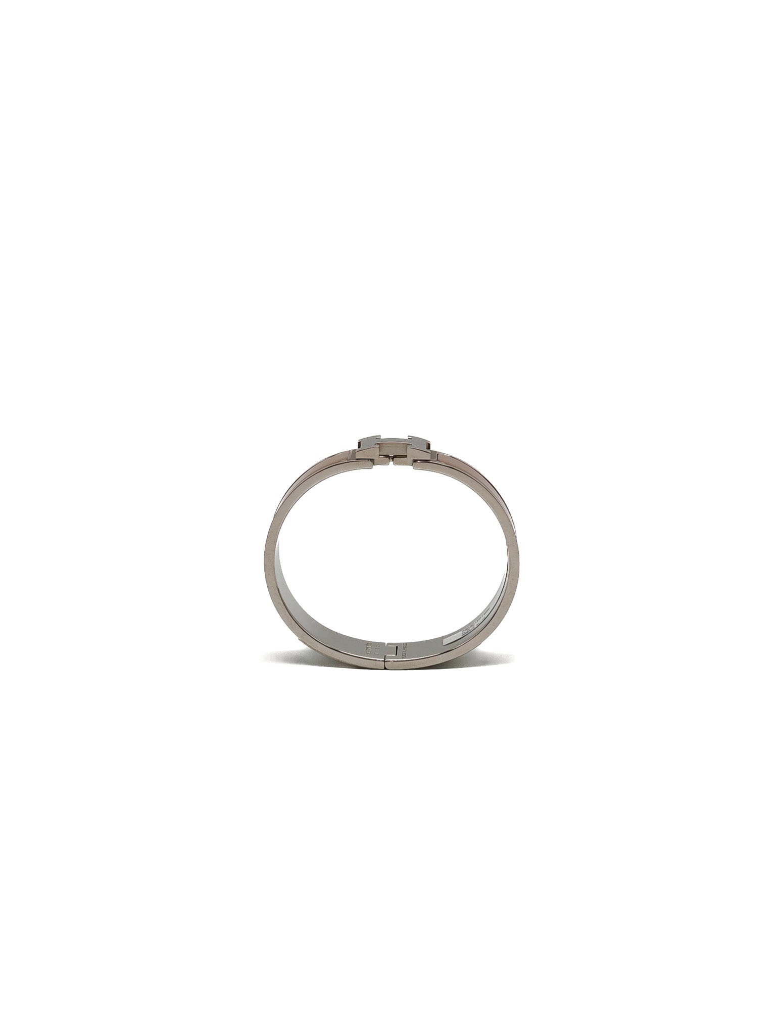 Hermes Clic H Bracelet GM in Marron Glacé Enamel Palladium Hardware | Purse Maison Luxury Bags Shop