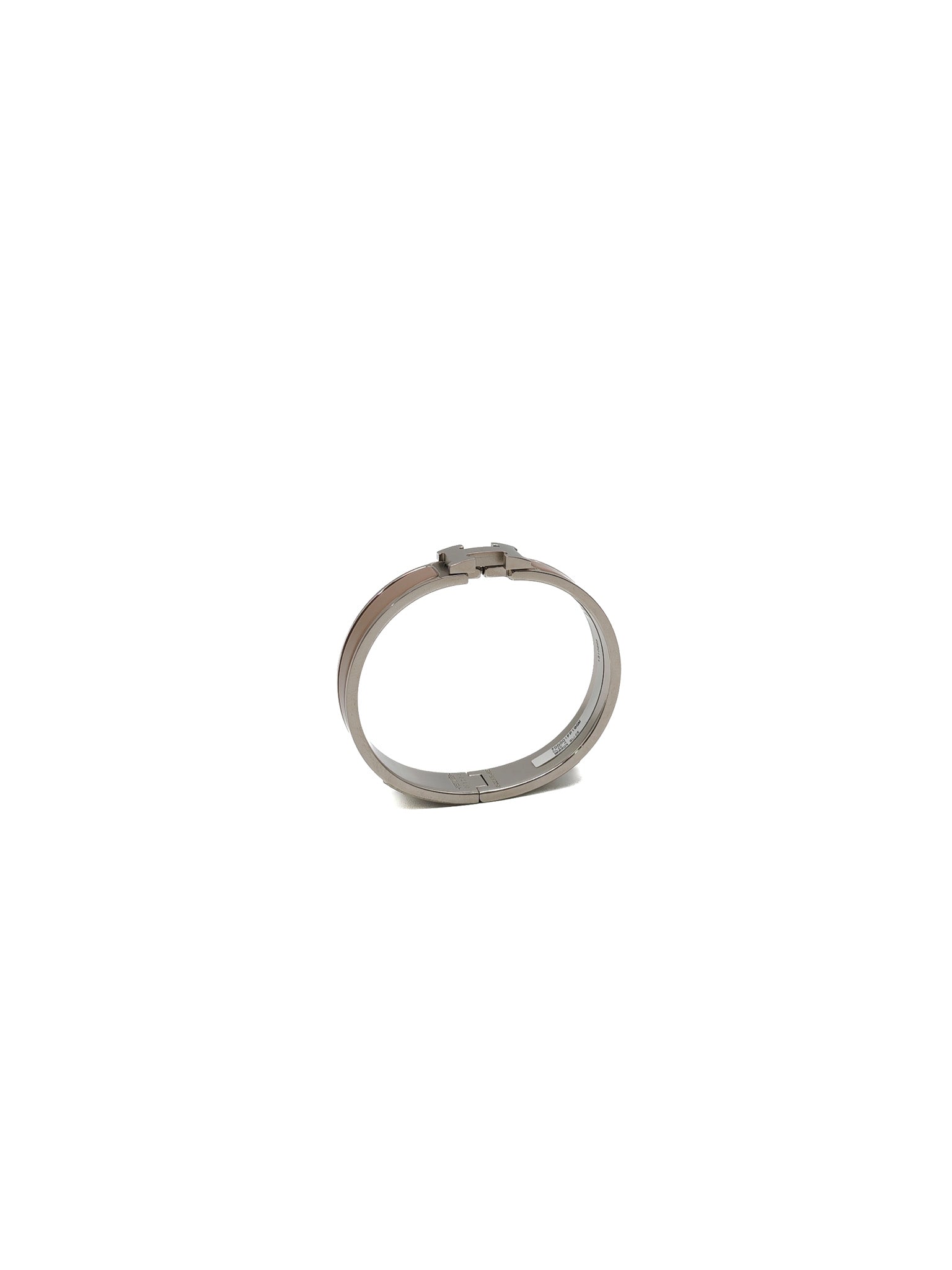 Hermes Clic H Bracelet GM in Marron Glacé Enamel Palladium Hardware | Purse Maison Luxury Bags Shop