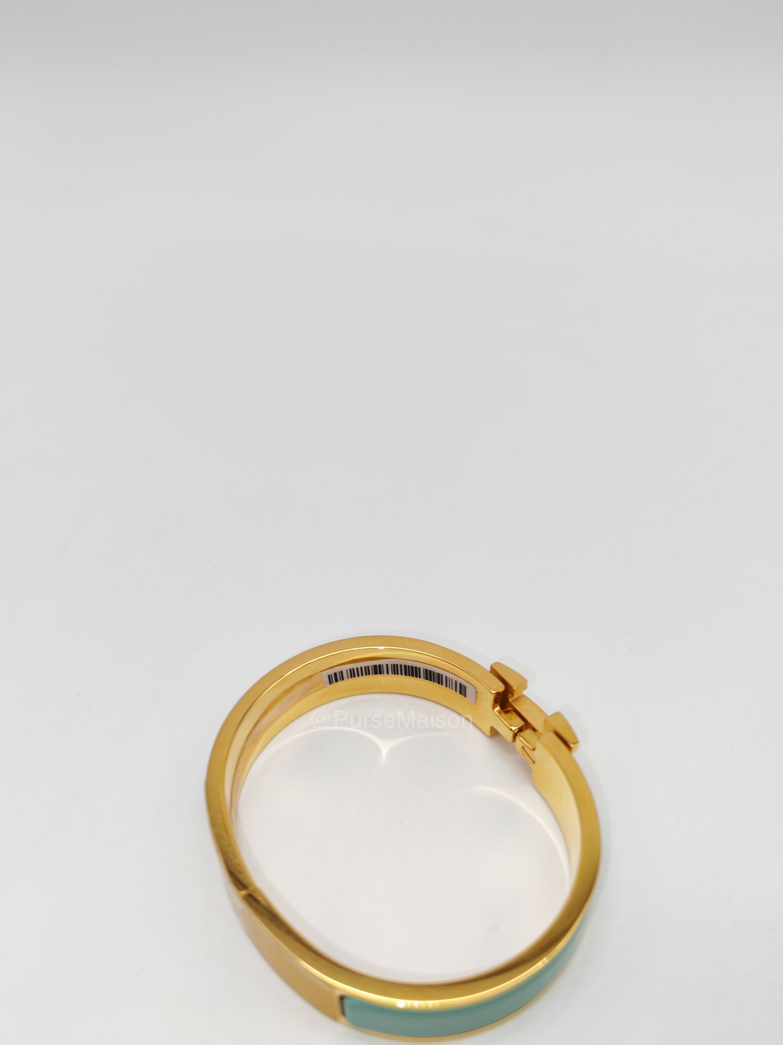 Hermes Clic H Bracelet PM in Vert Aqua Enamel Gold Hardware | Purse Maison Luxury Bags Shop