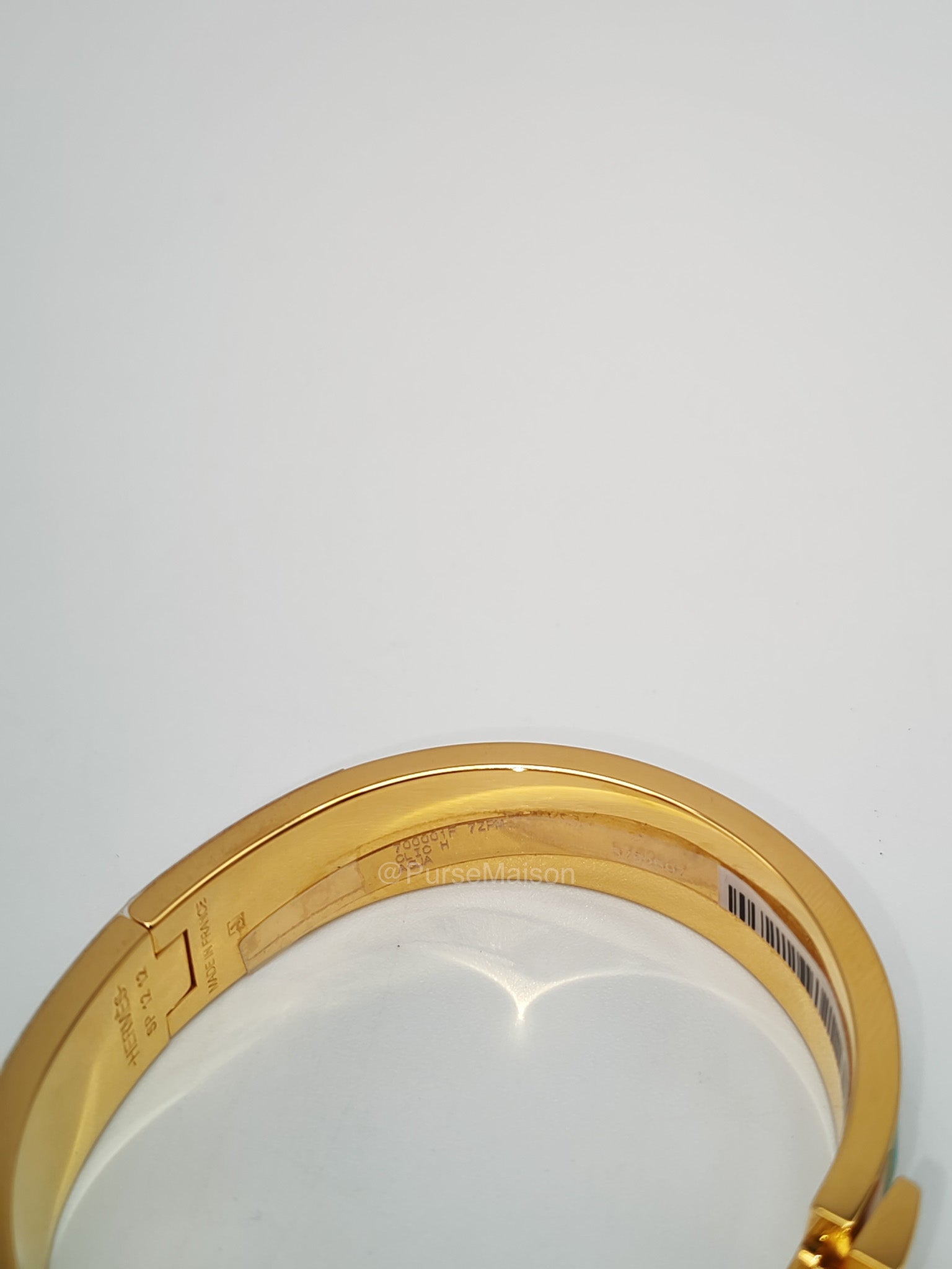 Hermes Clic H Bracelet PM in Vert Aqua Enamel Gold Hardware | Purse Maison Luxury Bags Shop