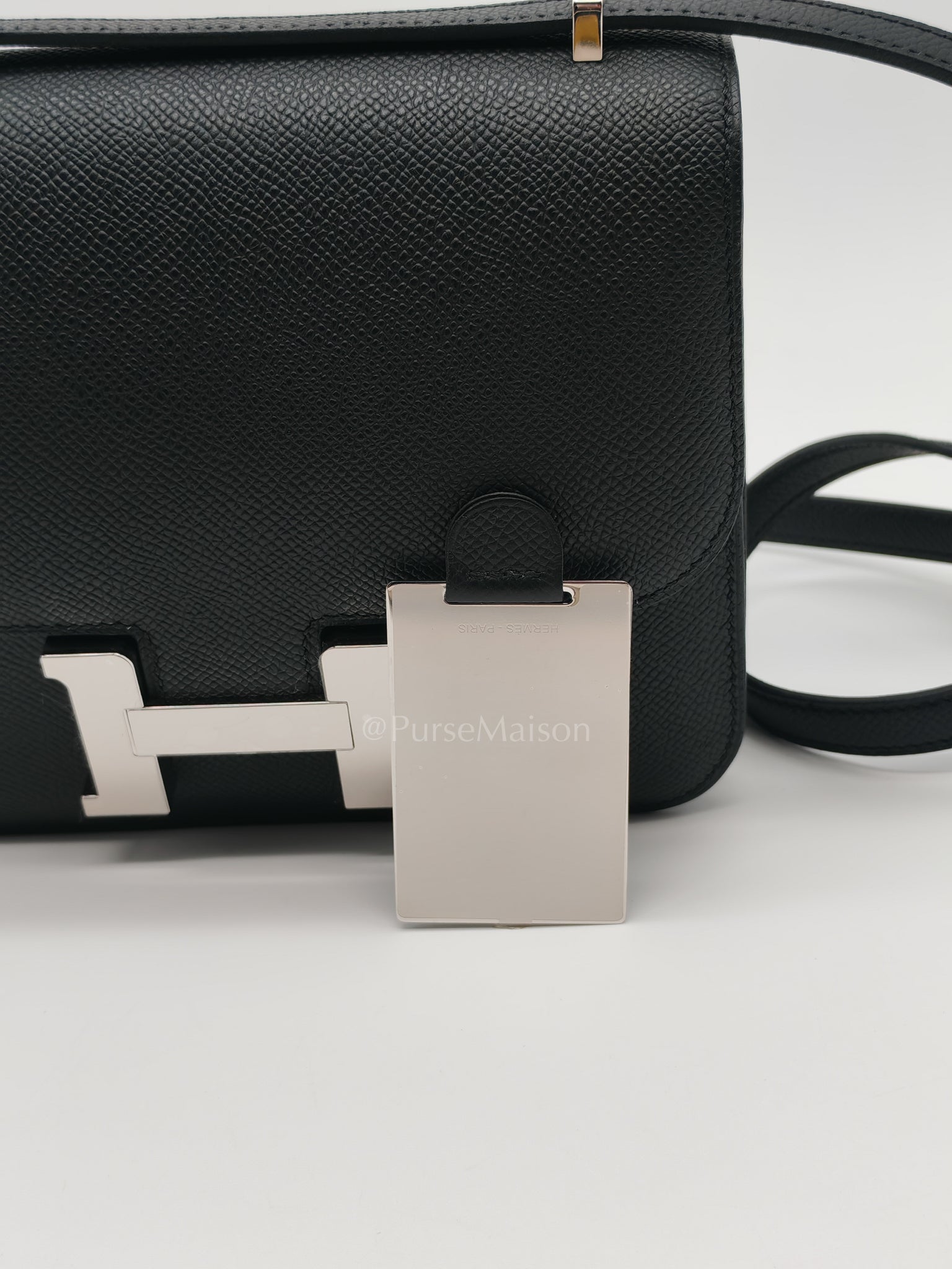Hermes Constance 18 Black Epsom Leather in Palladium Hardware Stamp K