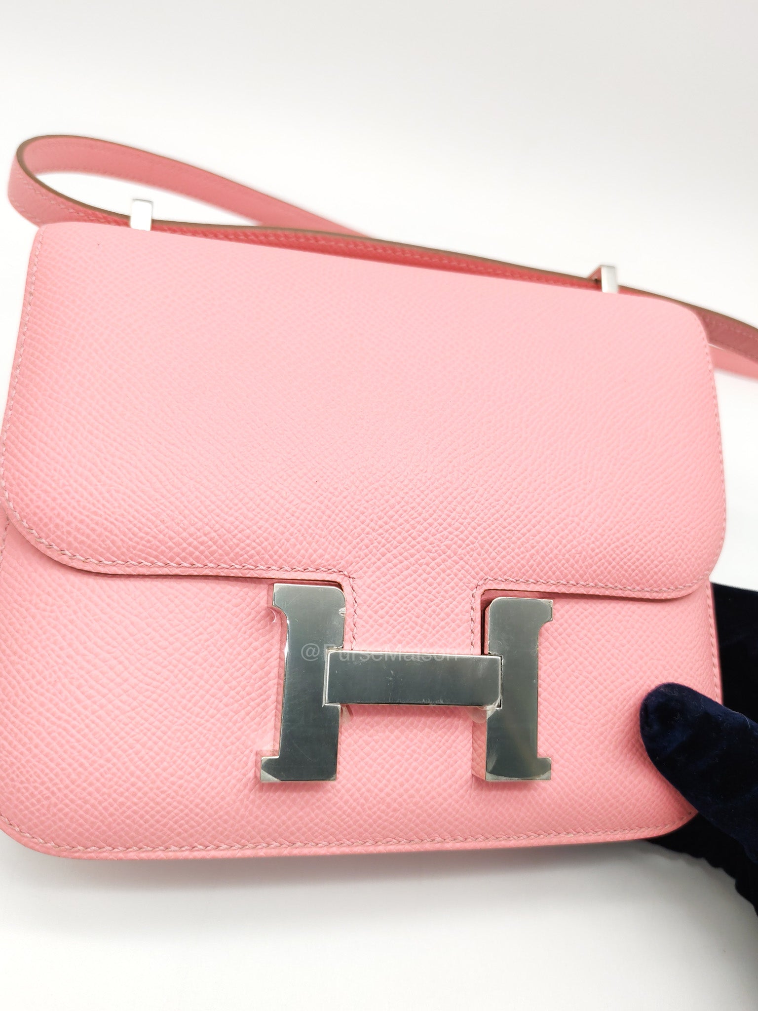 Hermes Constance 18 in Pink Epsom Leather Palladium Hardware Stamp K(2025) | Purse Maison Luxury Bags Shop
