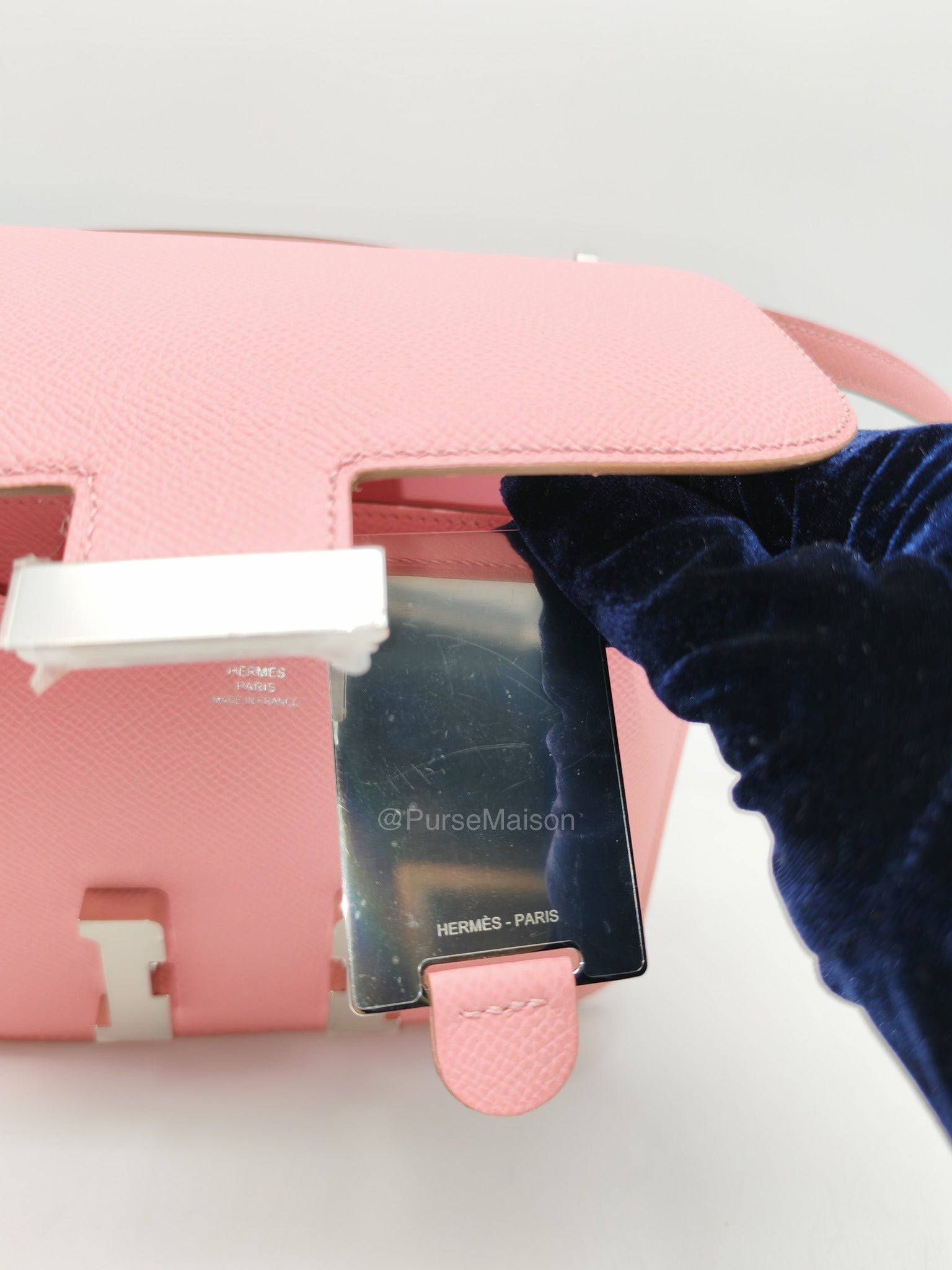 Hermes Constance 18 in Pink Epsom Leather Palladium Hardware Stamp K(2025) | Purse Maison Luxury Bags Shop