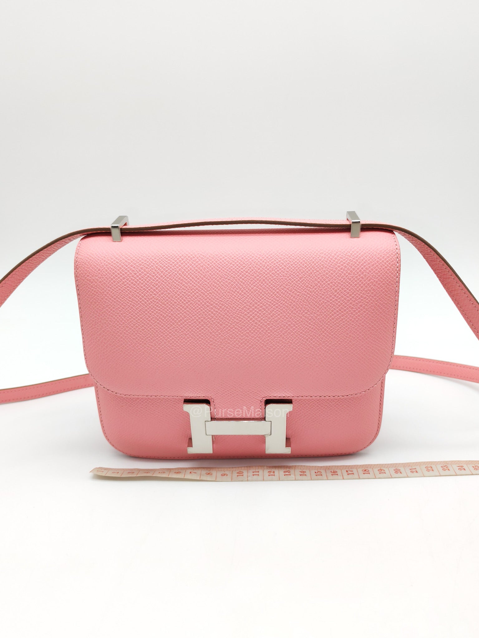 Hermes Constance 18 in Pink Epsom Leather Palladium Hardware Stamp K(2025) | Purse Maison Luxury Bags Shop