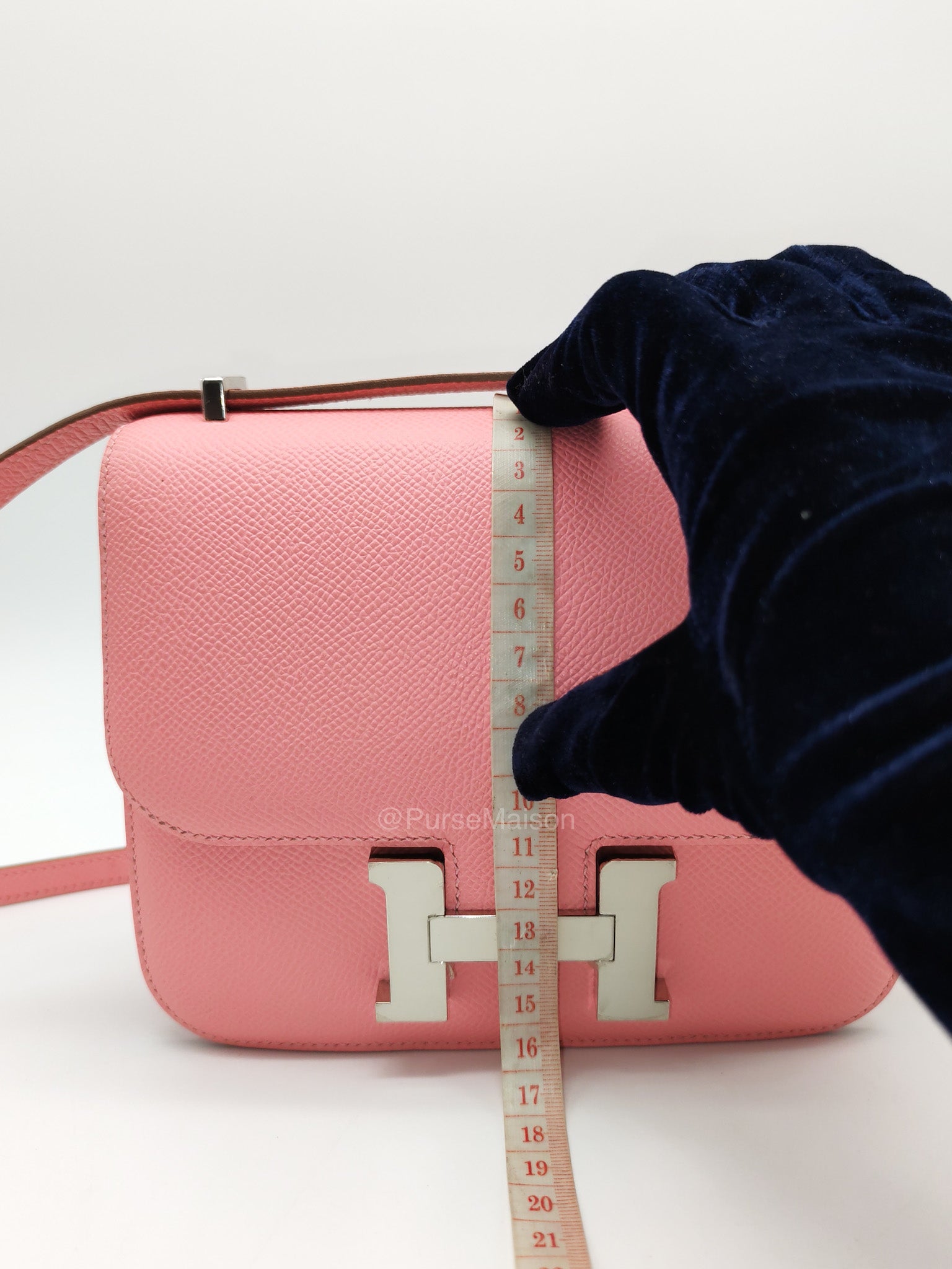 Hermes Constance 18 in Pink Epsom Leather Palladium Hardware Stamp K(2025) | Purse Maison Luxury Bags Shop