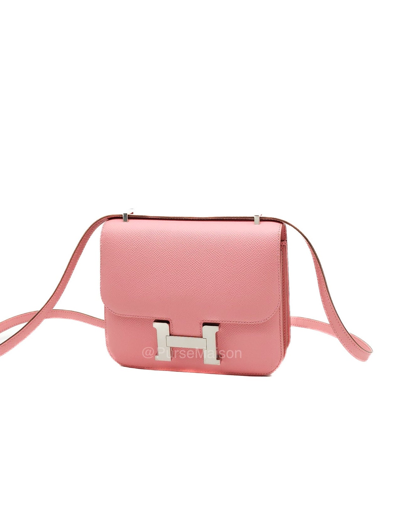Hermes Constance 18 in Pink Epsom Leather Palladium Hardware Stamp K(2025) | Purse Maison Luxury Bags Shop