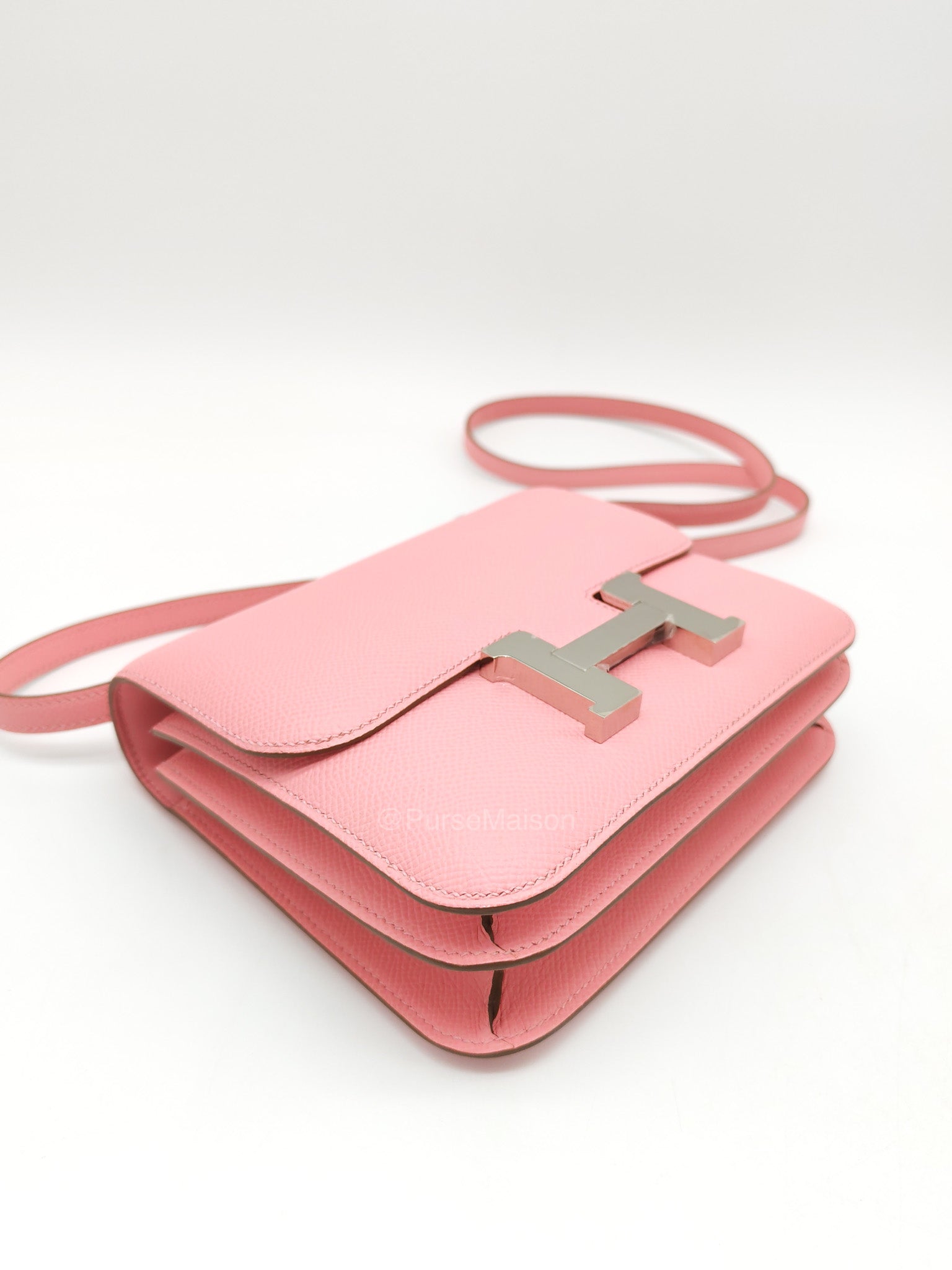 Hermes Constance 18 in Pink Epsom Leather Palladium Hardware Stamp K(2025) | Purse Maison Luxury Bags Shop