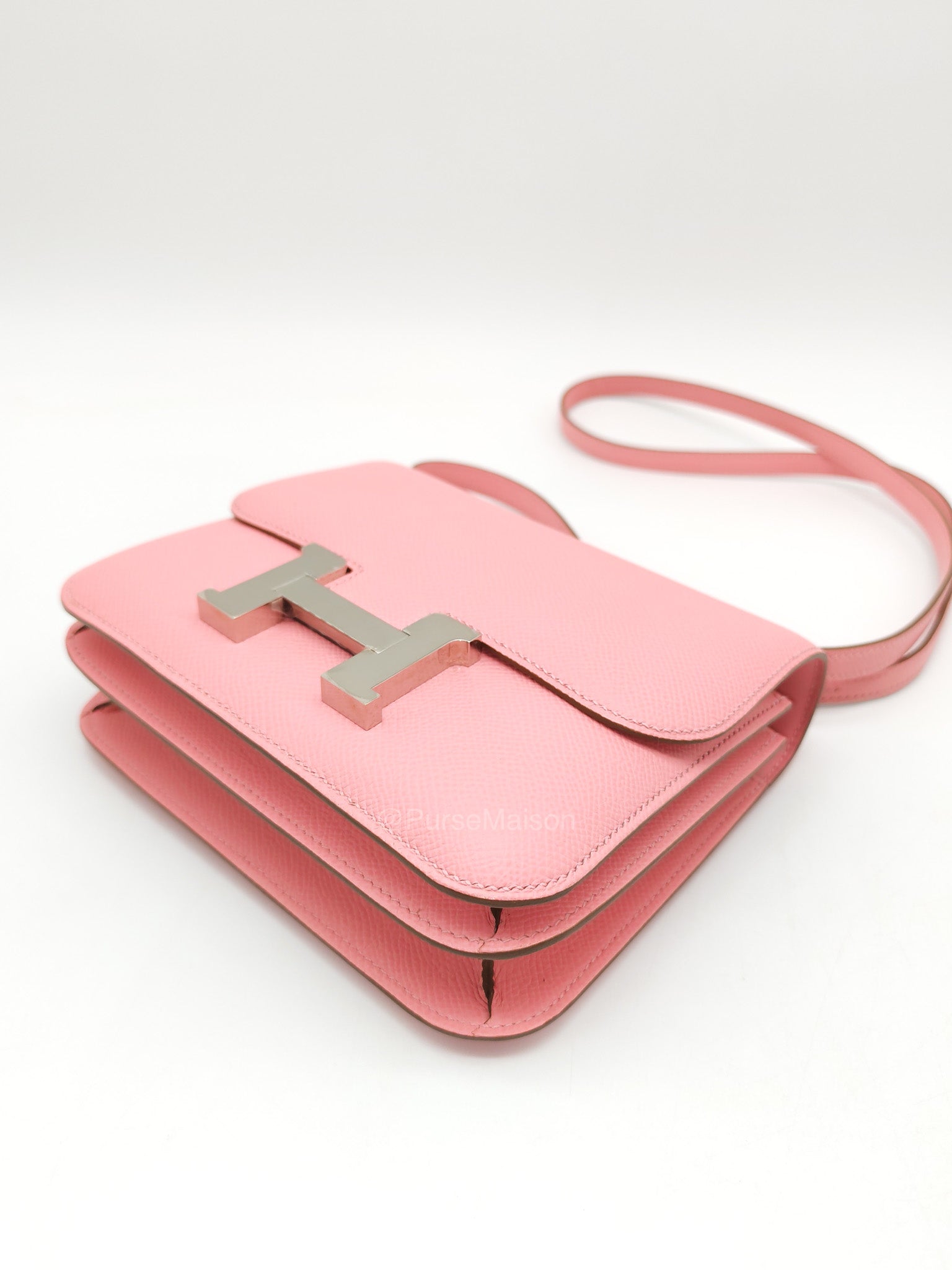Hermes Constance 18 in Pink Epsom Leather Palladium Hardware Stamp K(2025) | Purse Maison Luxury Bags Shop