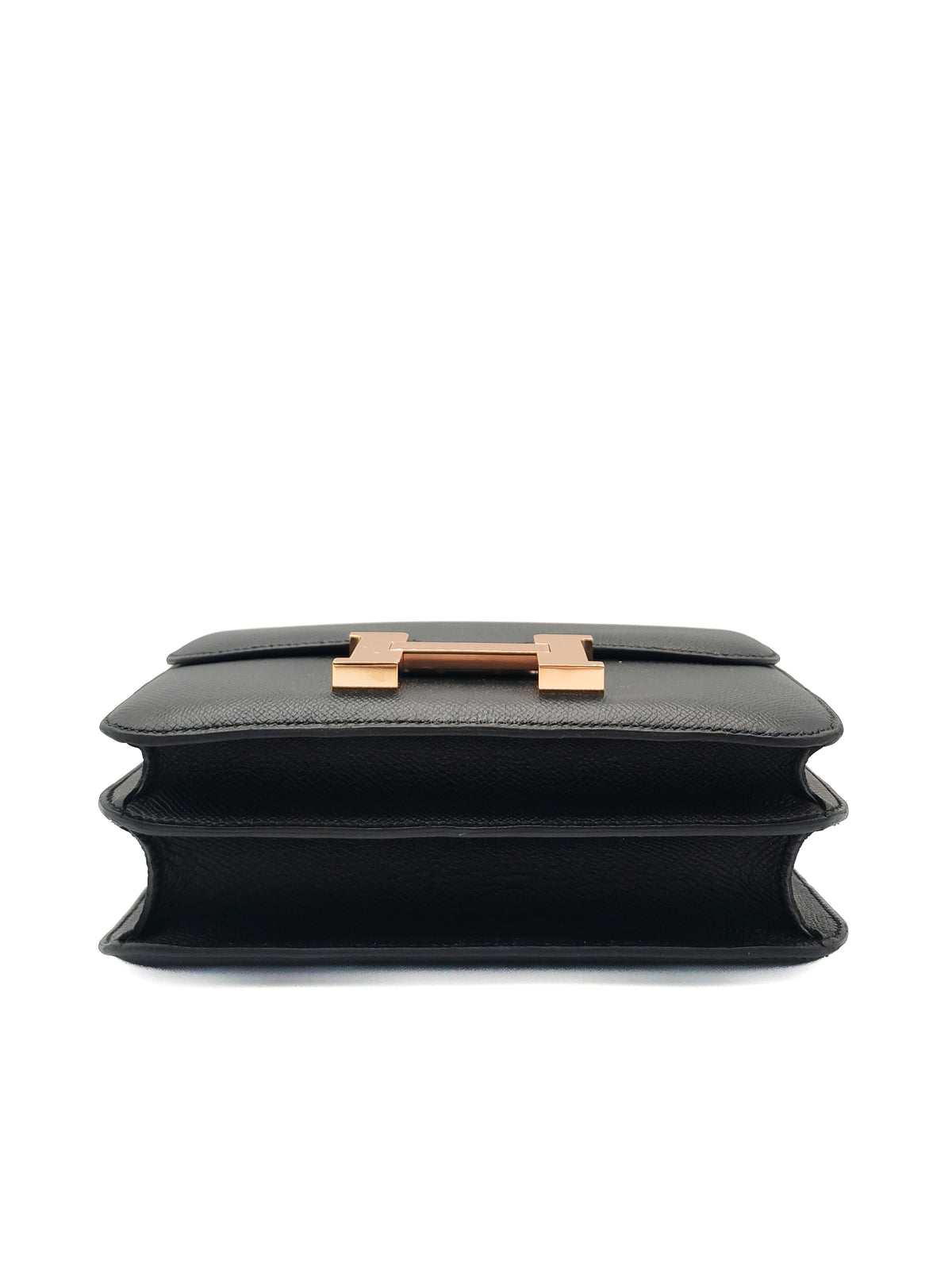 Hermes Constance 24 in Black Epsom Leather and Rose Gold Hardware Stamp A (2017) | Purse Maison Luxury Bags Shop