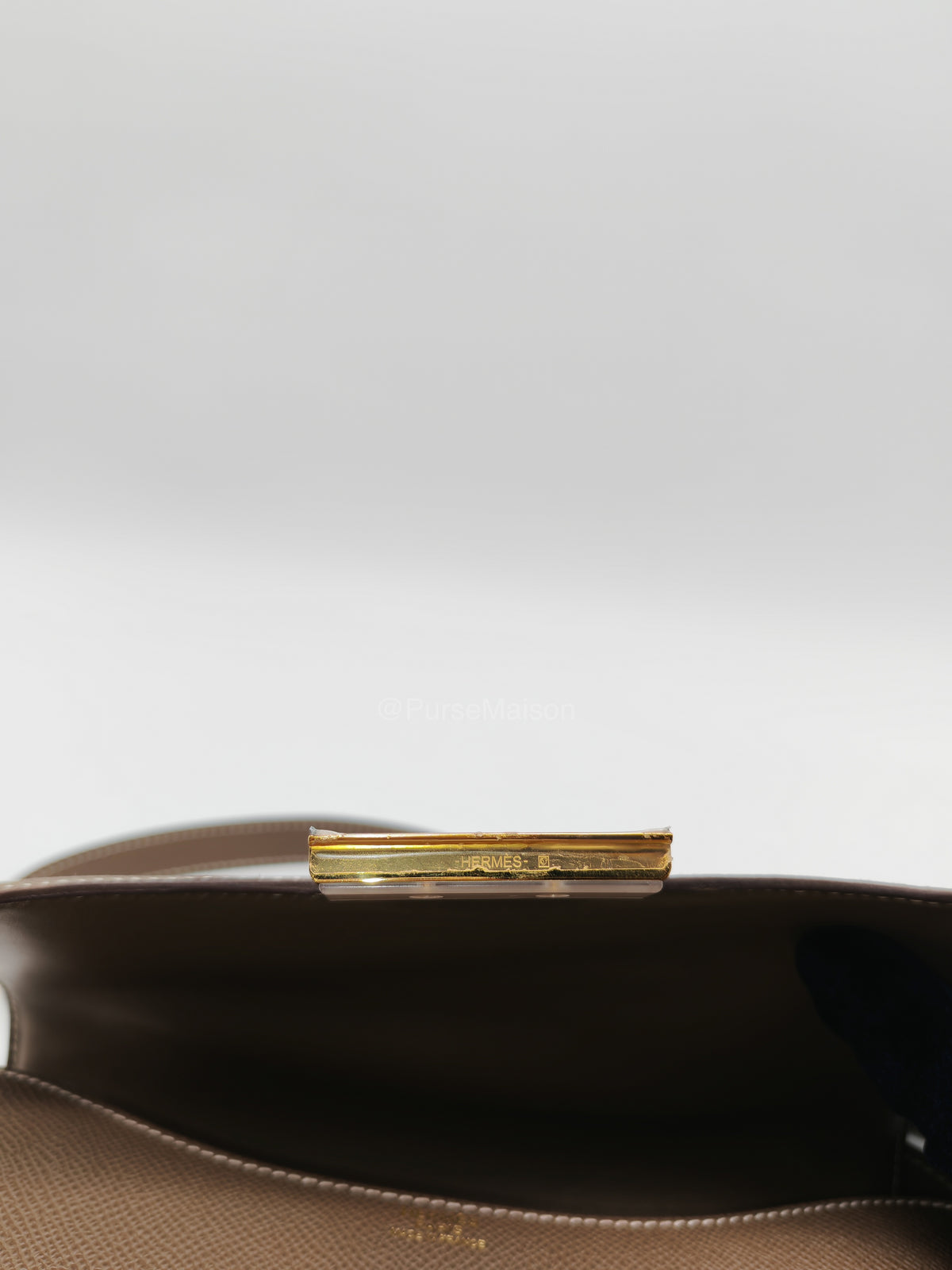 Hermes Constance 24 in Etoupe Epsom Leather and Gold Hardware Stamp U (2022) | Purse Maison Luxury Bags Shop