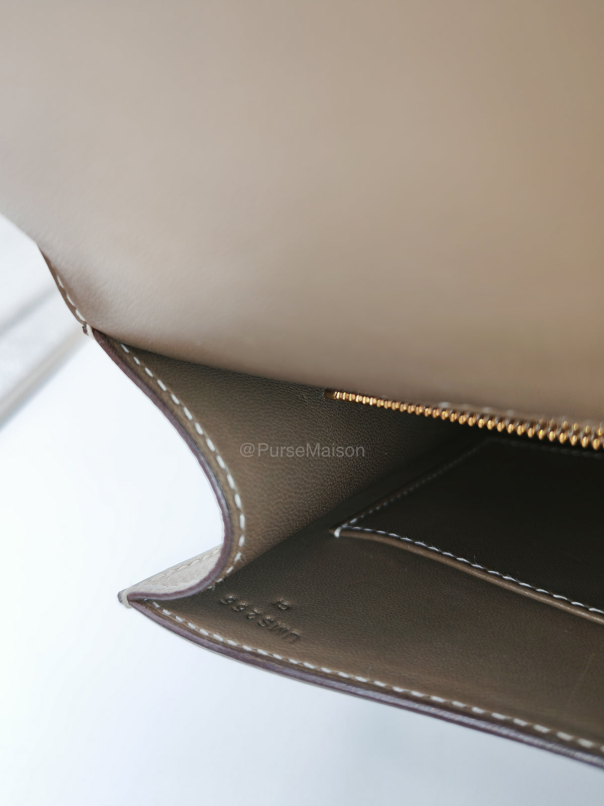 Hermes Constance 24 in Etoupe Epsom Leather and Gold Hardware Stamp U (2022) | Purse Maison Luxury Bags Shop