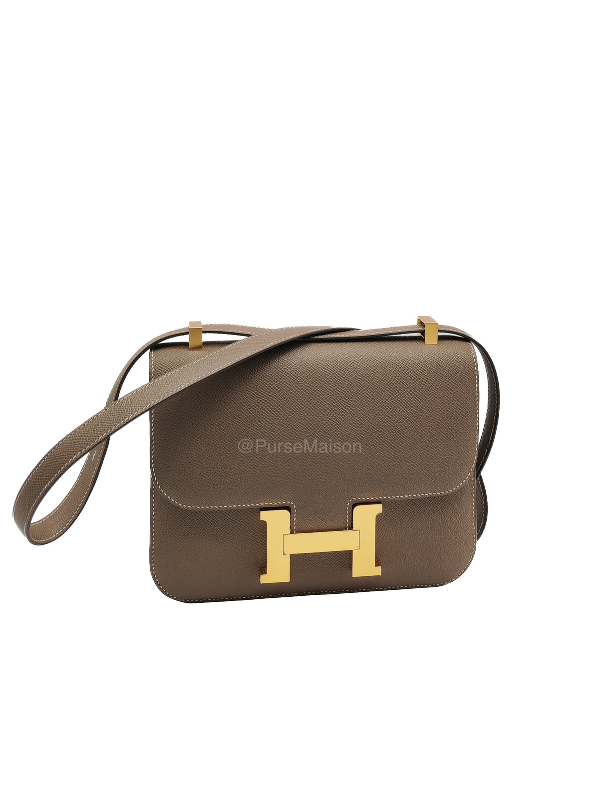 Hermes Constance 24 in Etoupe Epsom Leather and Gold Hardware Stamp U (2022) | Purse Maison Luxury Bags Shop
