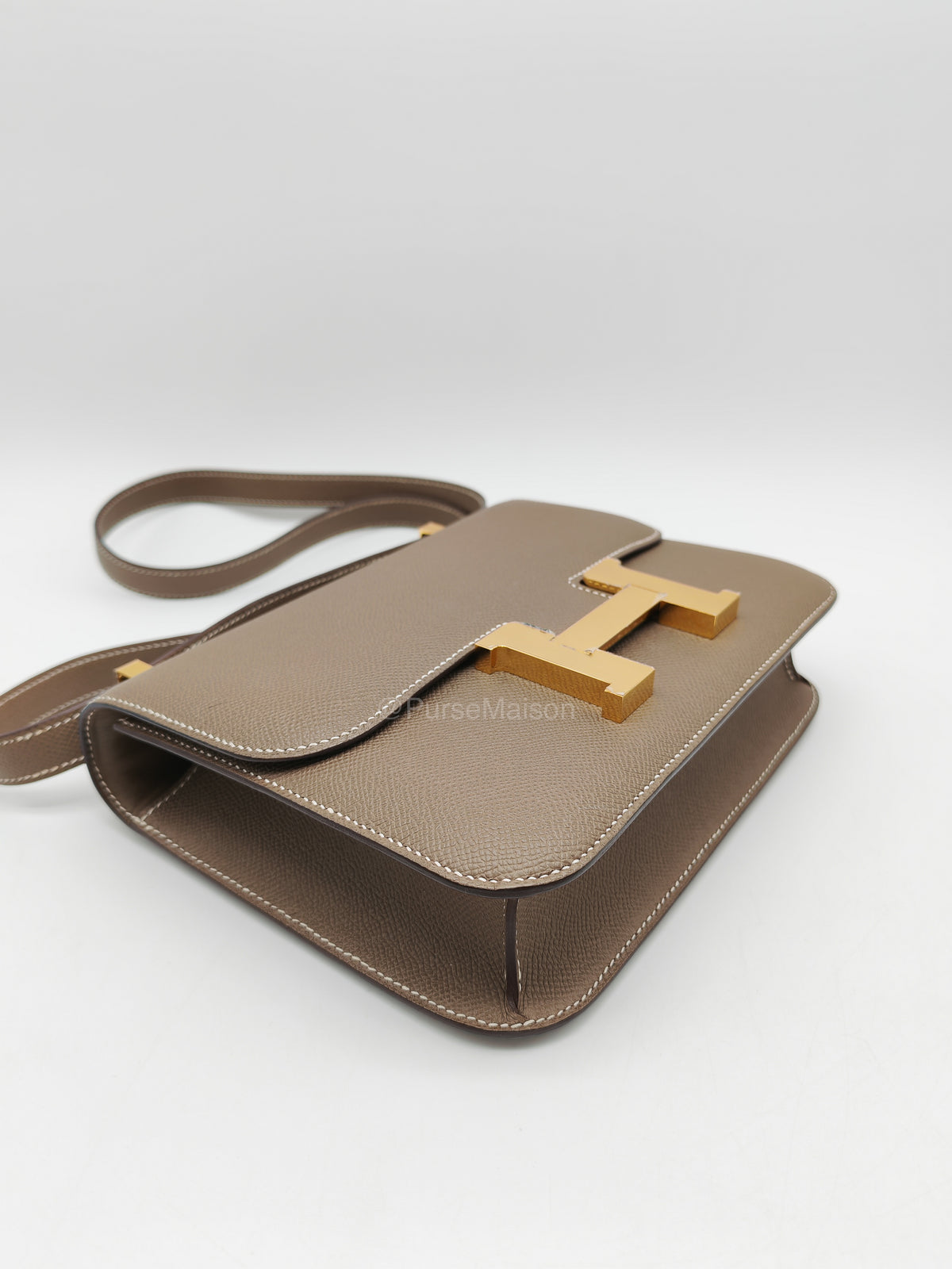 Hermes Constance 24 in Etoupe Epsom Leather and Gold Hardware Stamp U (2022) | Purse Maison Luxury Bags Shop