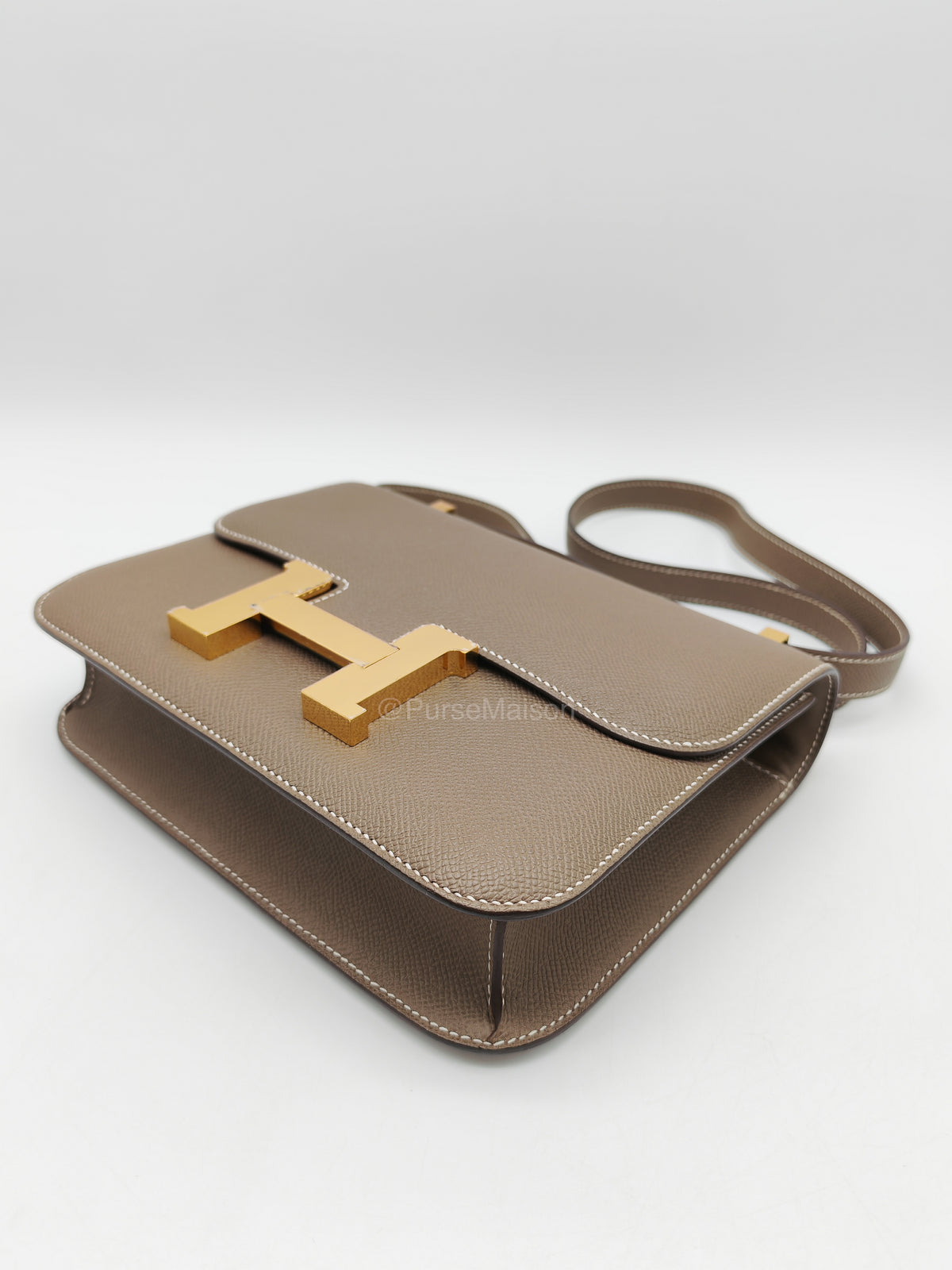 Hermes Constance 24 in Etoupe Epsom Leather and Gold Hardware Stamp U (2022) | Purse Maison Luxury Bags Shop