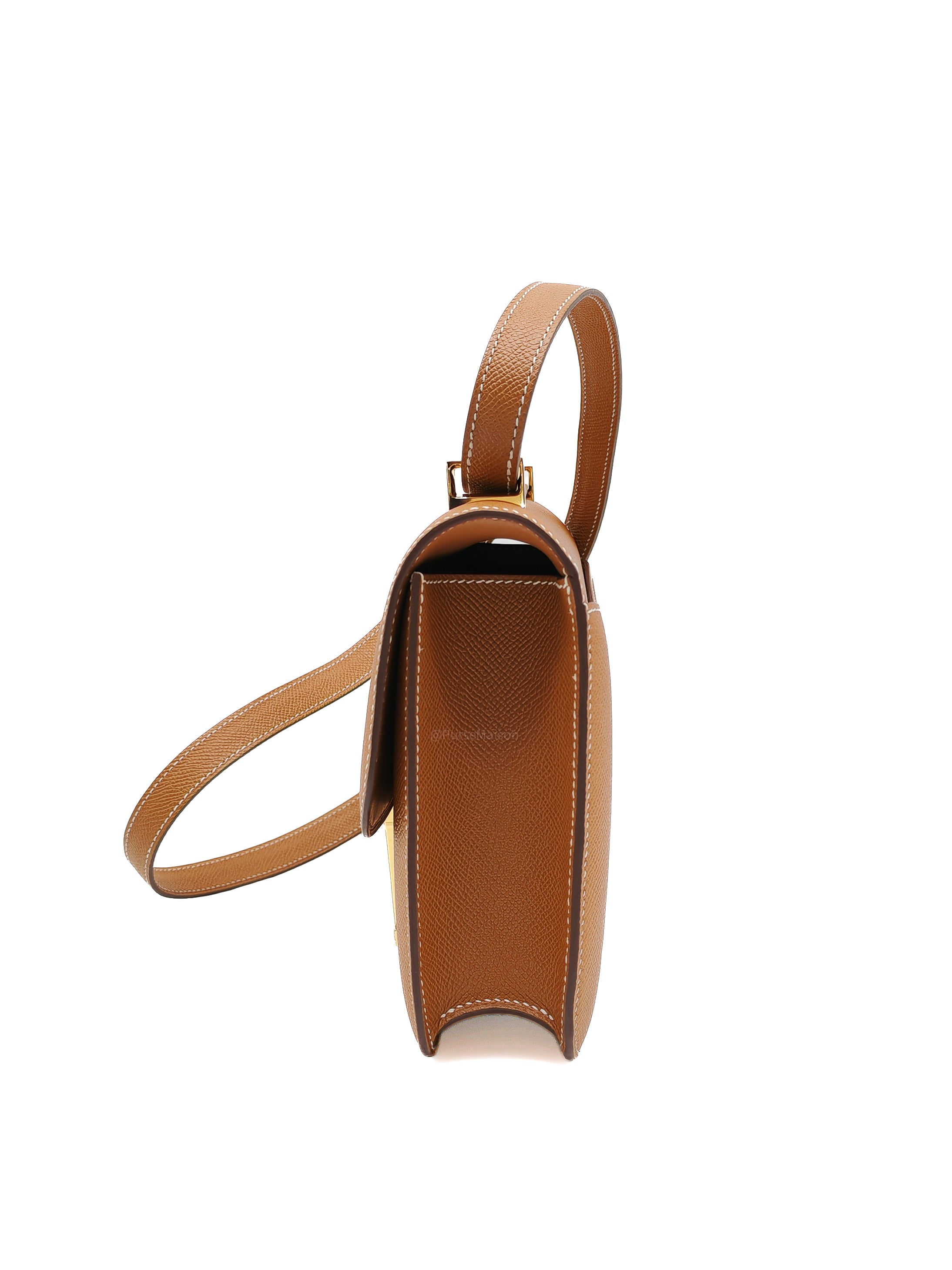 Hermes Constance 24 in Gold Epsom Leather and Gold Hardware Stamp U (2022) | Purse Maison Luxury Bags Shop