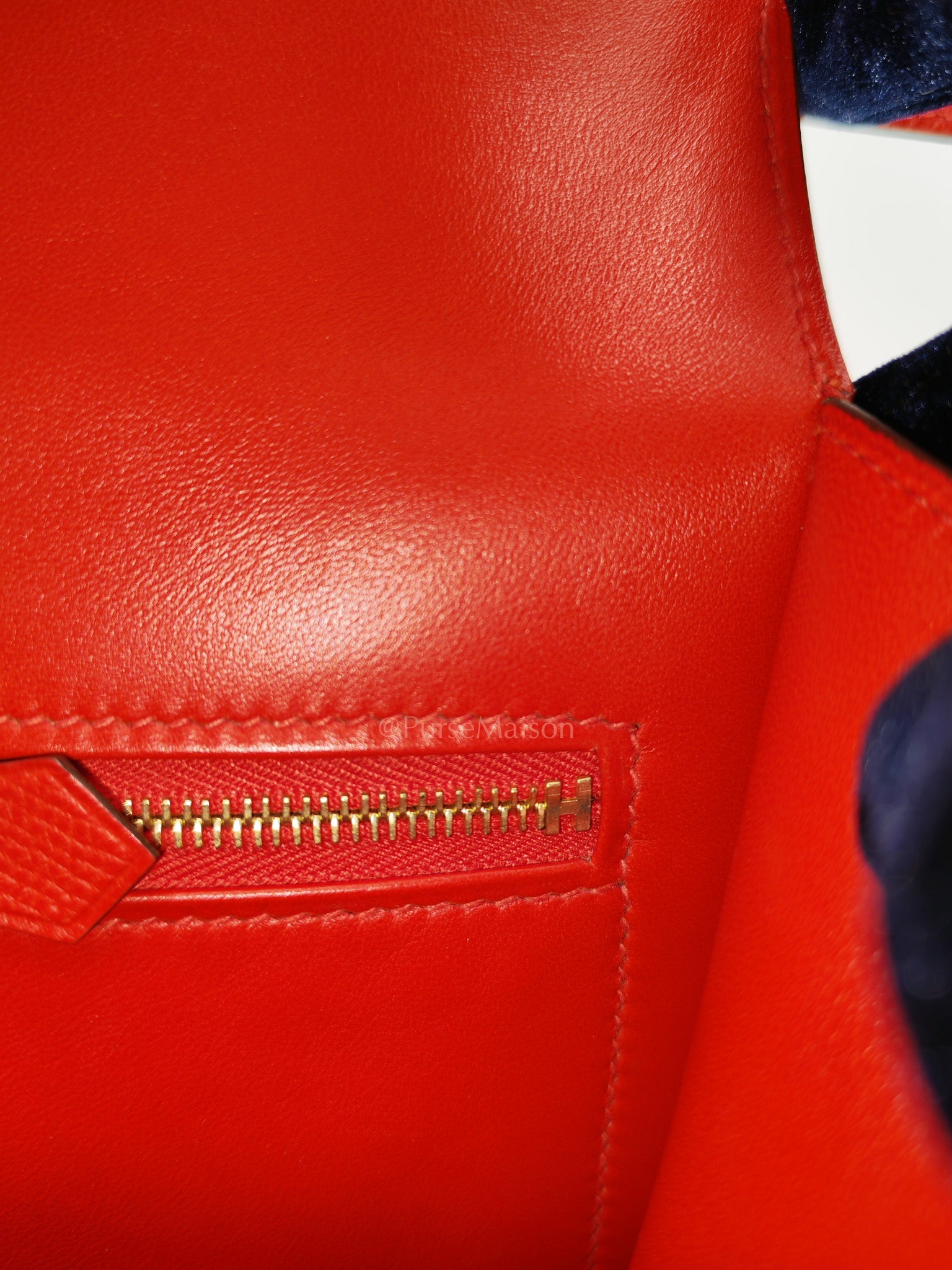 Constance 24 in Red Epsom Leather and Gold Hardware Stamp D(2019) | Purse Maison Luxury Bags Shop
