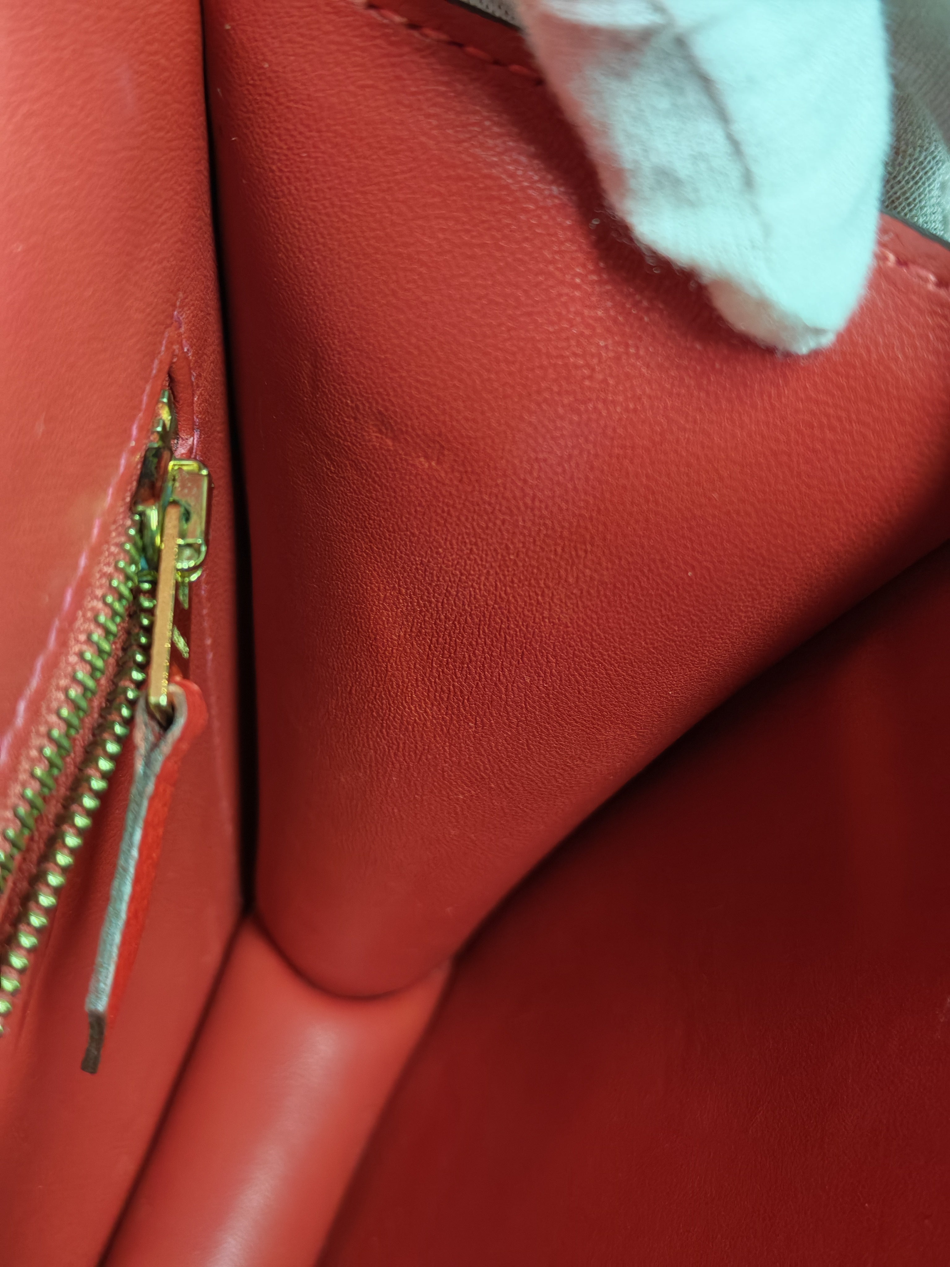 Constance 24 in Red Epsom Leather and Gold Hardware Stamp X (2016) | Purse Maison Luxury Bags Shop