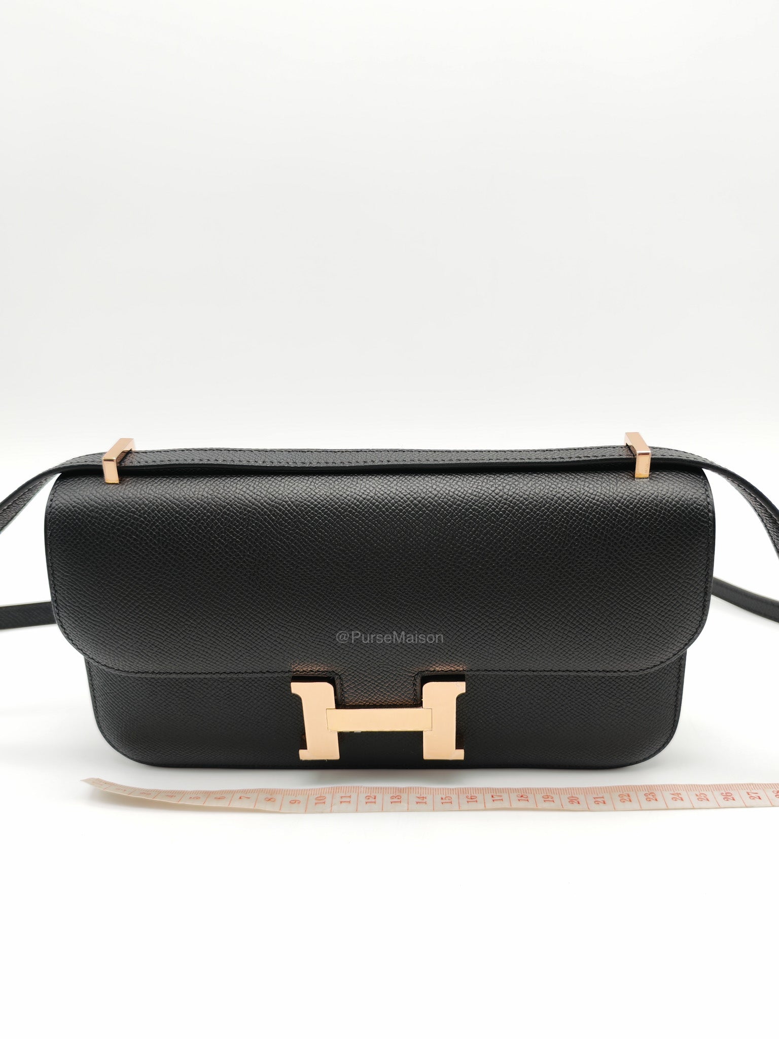 Hermes Constance Elan in Black Epsom Leather Rose Gold Hardware Stamp K(2025) | Purse Maison Luxury Bags Shop