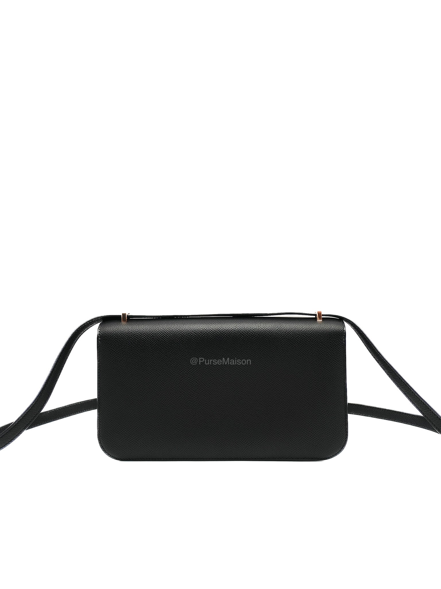 Hermes Constance Elan in Black Epsom Leather Rose Gold Hardware Stamp K(2025) | Purse Maison Luxury Bags Shop