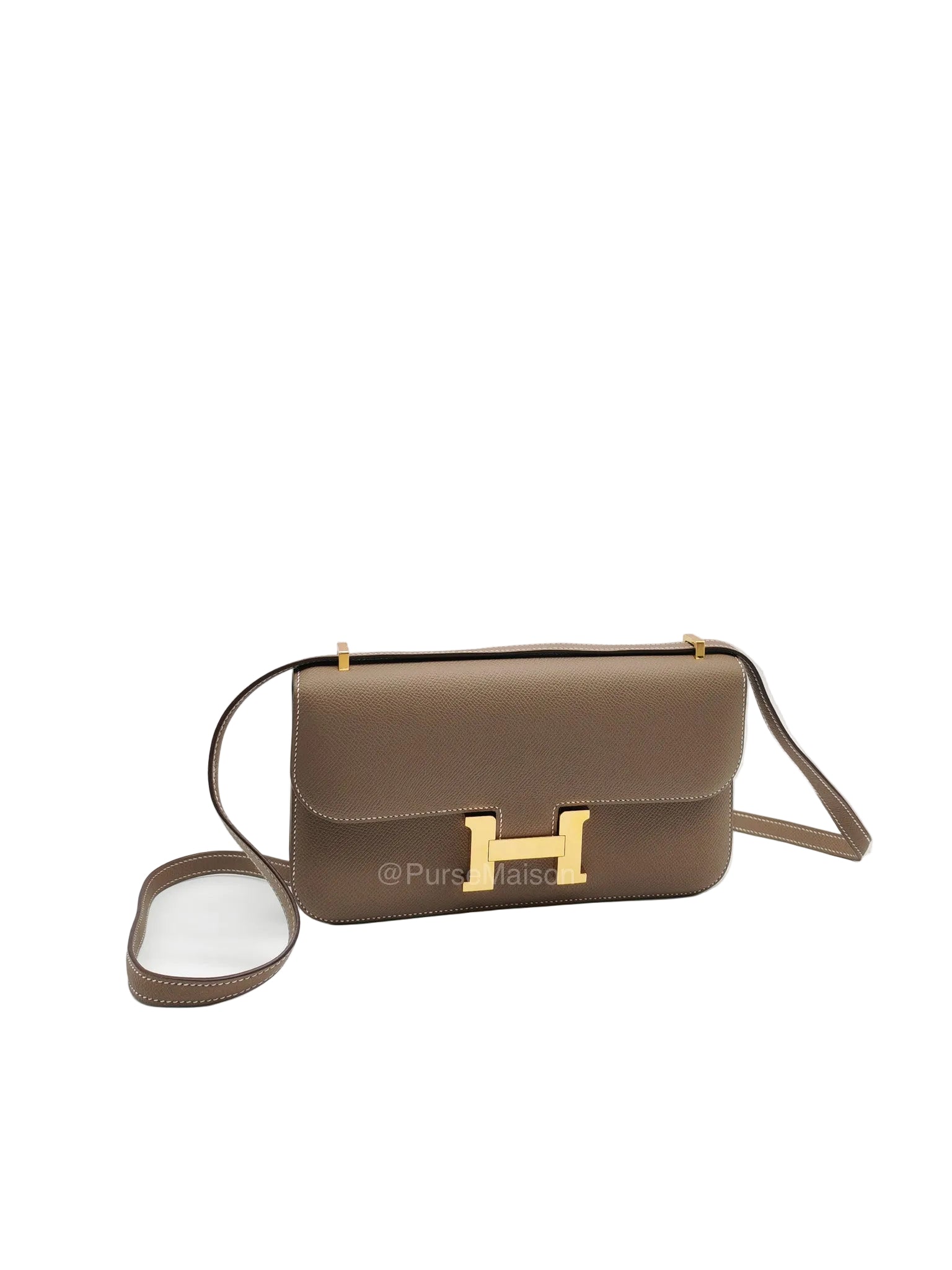 Hermes Constance Elan in Etoupe Epsom Leather and Gold Hardware Stamp B (2023) | Purse Maison Luxury Bags Shop