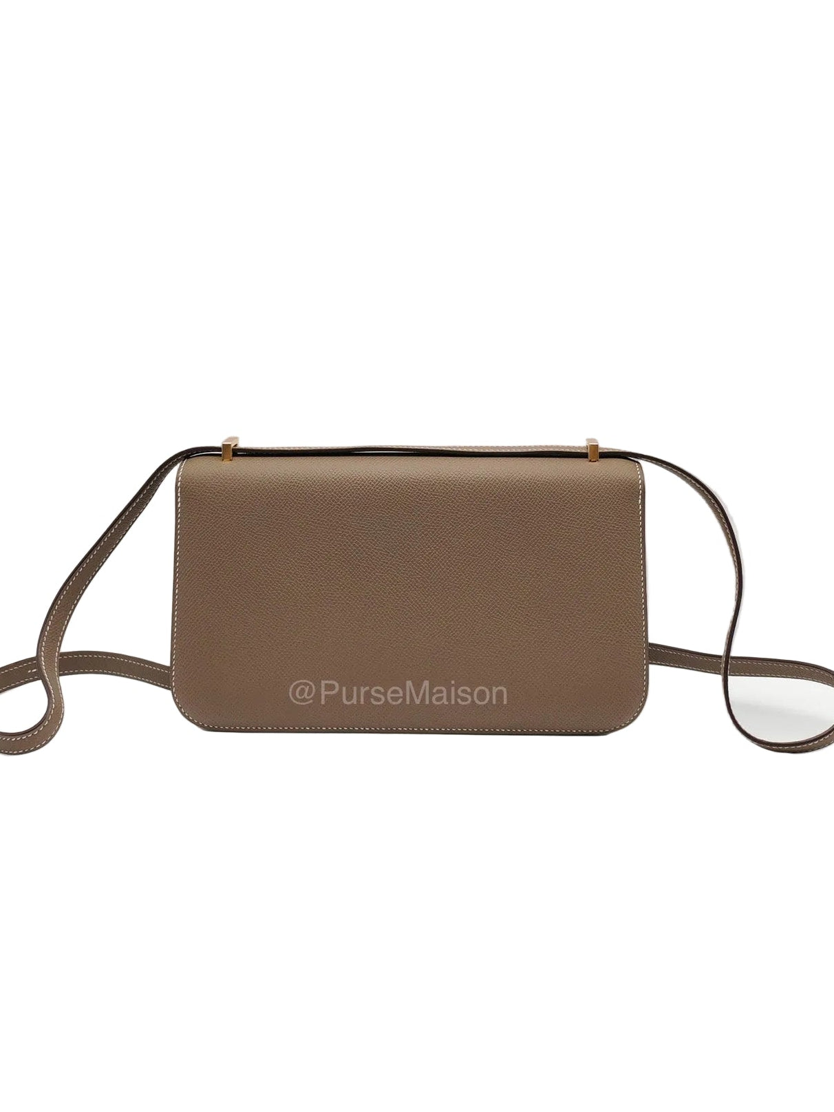 Hermes Constance Elan in Etoupe Epsom Leather and Gold Hardware Stamp B (2023) | Purse Maison Luxury Bags Shop