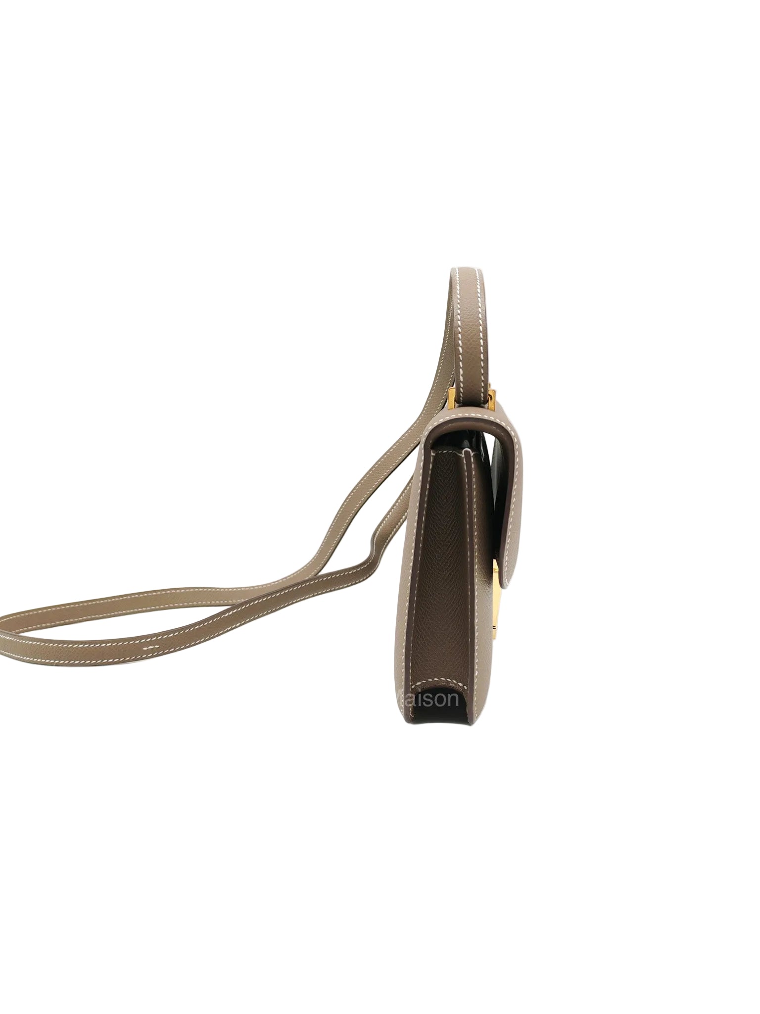 Hermes Constance Elan in Etoupe Epsom Leather and Gold Hardware Stamp B (2023) | Purse Maison Luxury Bags Shop