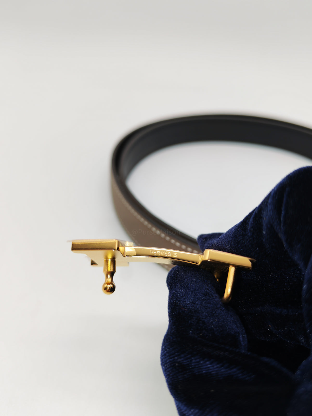 Hermes Constance H Buckle Reversible Belt in Etoupe and Gold Hardware Stamp W (2024) | Purse Maison Luxury Bags Shop