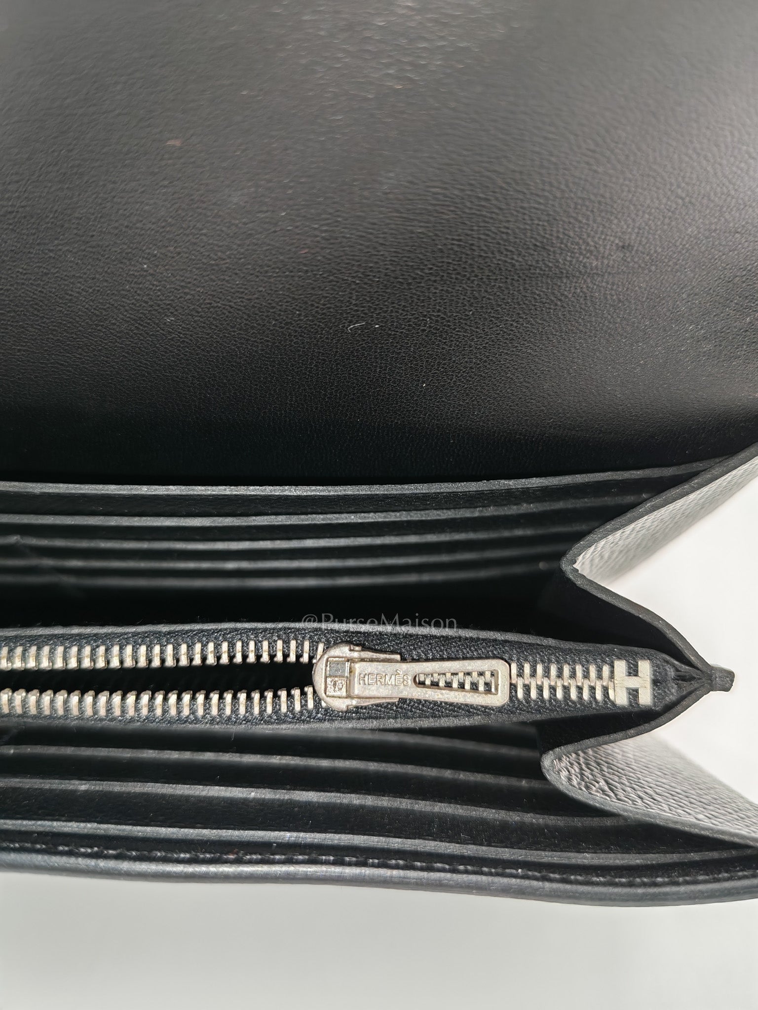 Constance To Go in Black Epsom Leather and Palladium Hardware Stamp A (2017) | Purse Maison Luxury Bags Shop