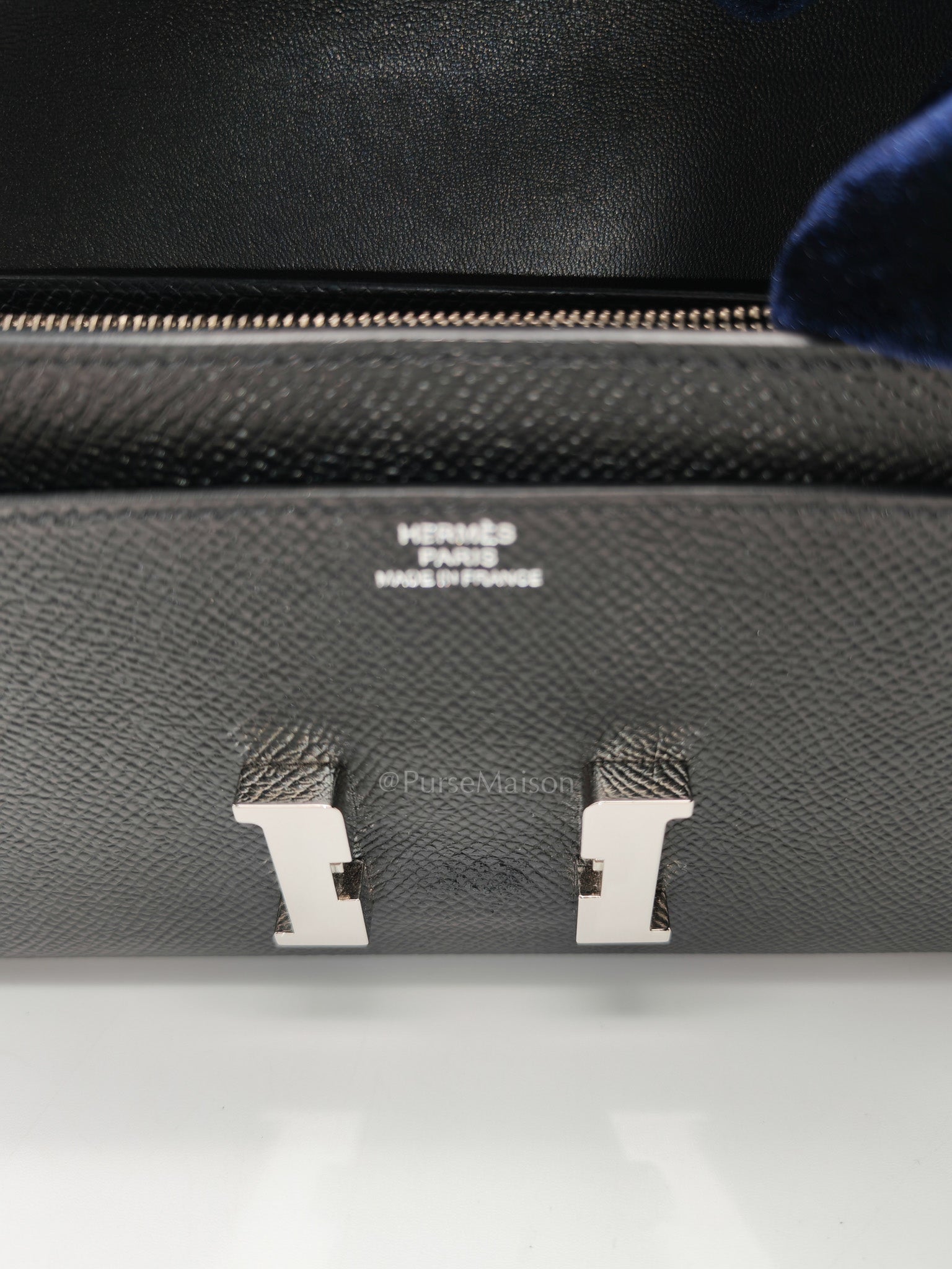 Constance To Go in Black Epsom Leather and Palladium Hardware Stamp A (2017) | Purse Maison Luxury Bags Shop