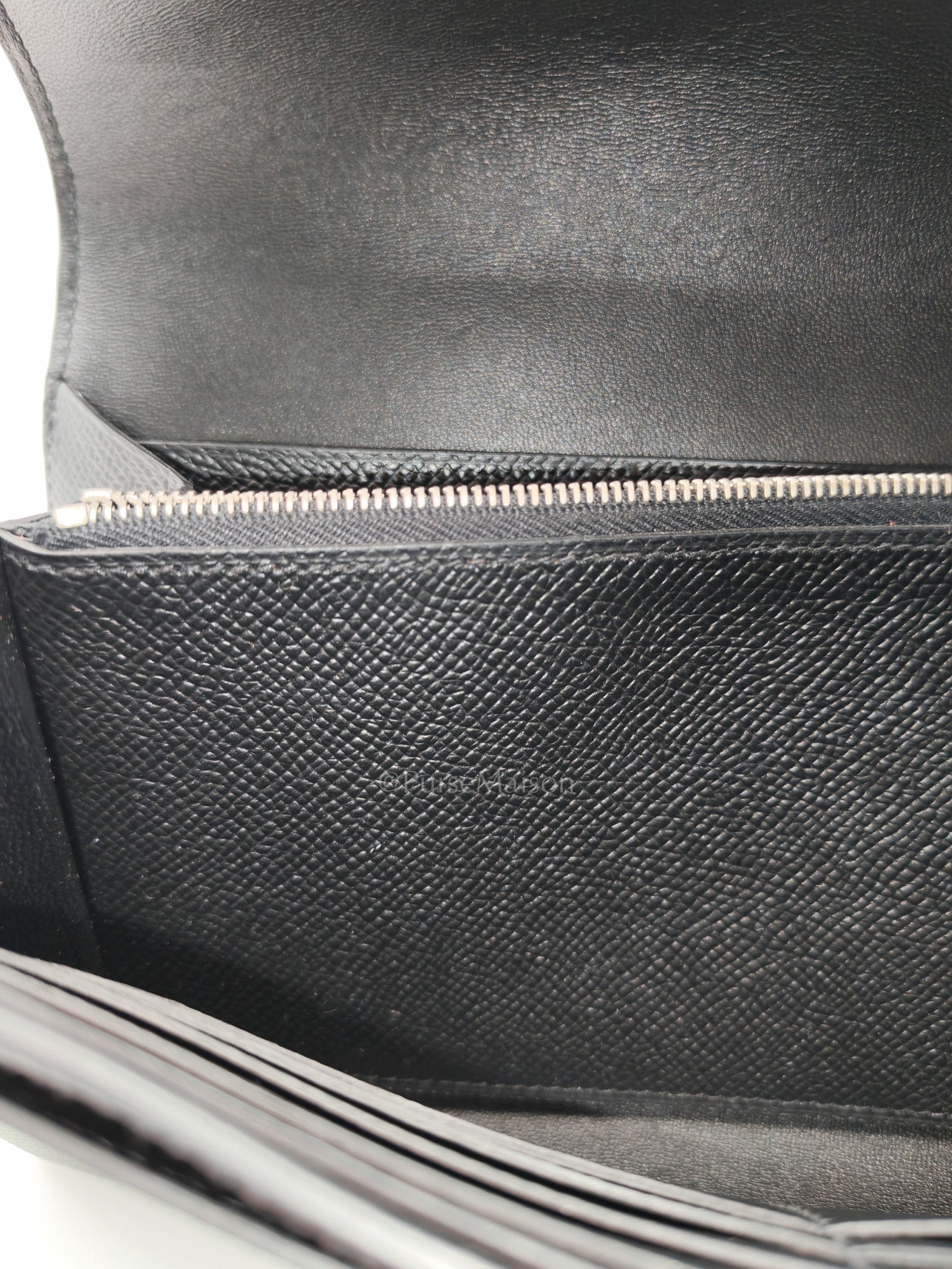 Constance To Go in Black Epsom Leather and Palladium Hardware Stamp A (2017) | Purse Maison Luxury Bags Shop