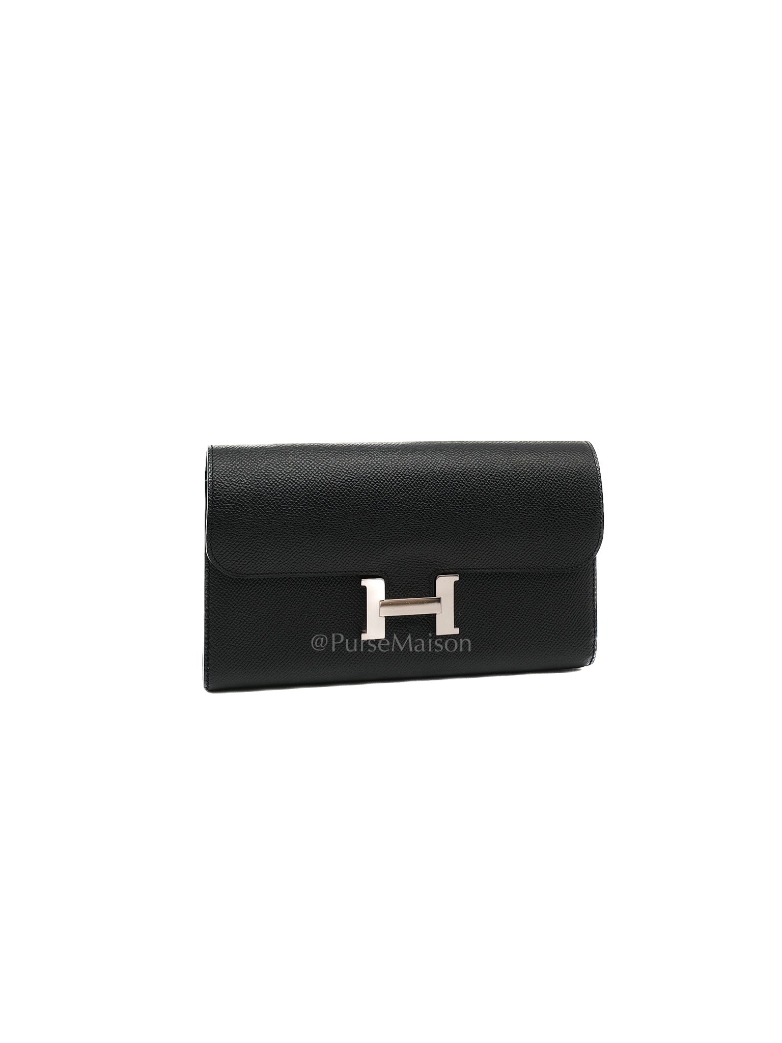 Constance To Go in Black Epsom Leather and Palladium Hardware Stamp A (2017) | Purse Maison Luxury Bags Shop