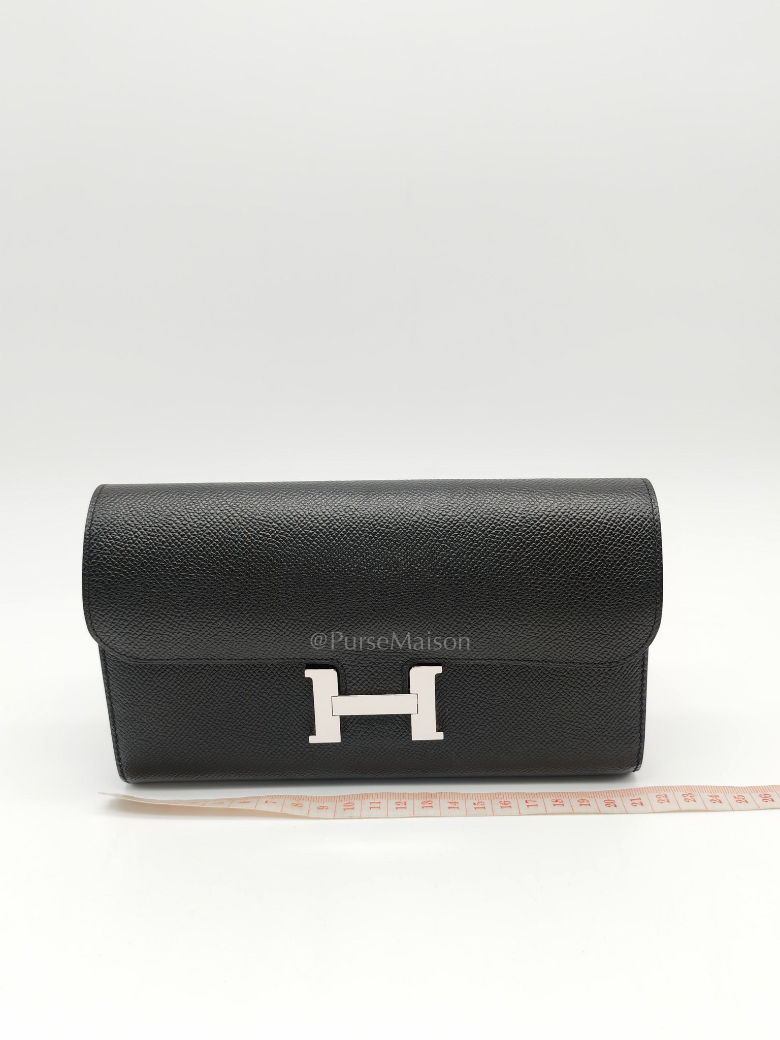 Constance To Go in Black Epsom Leather and Palladium Hardware Stamp A (2017) | Purse Maison Luxury Bags Shop