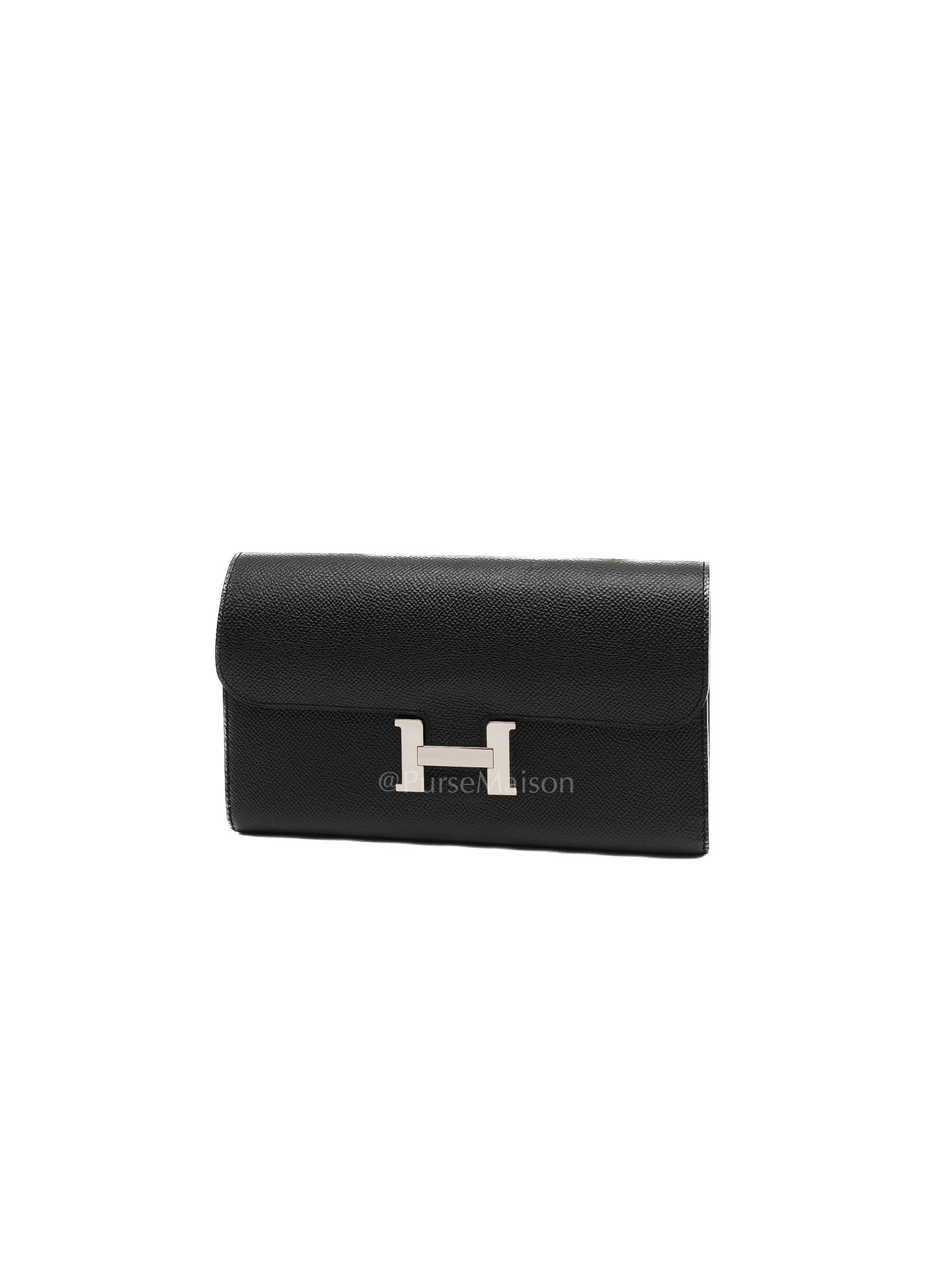 Constance To Go in Black Epsom Leather and Palladium Hardware Stamp A (2017) | Purse Maison Luxury Bags Shop