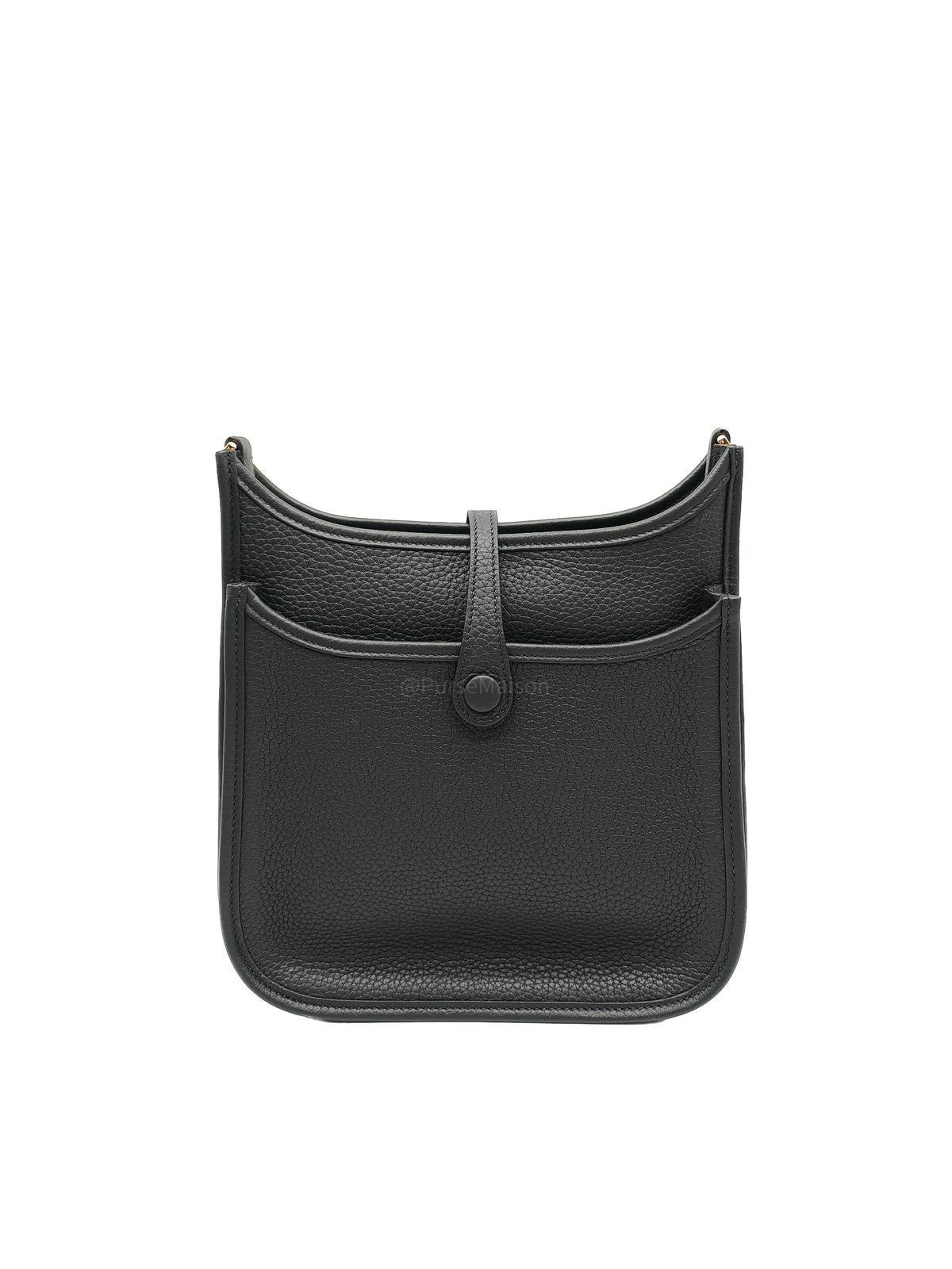 Hermes Evelyne 23 in Black/Noir Clemence Leather Gold Hardware Stamp G(2026) | Purse Maison Luxury Bags Shop