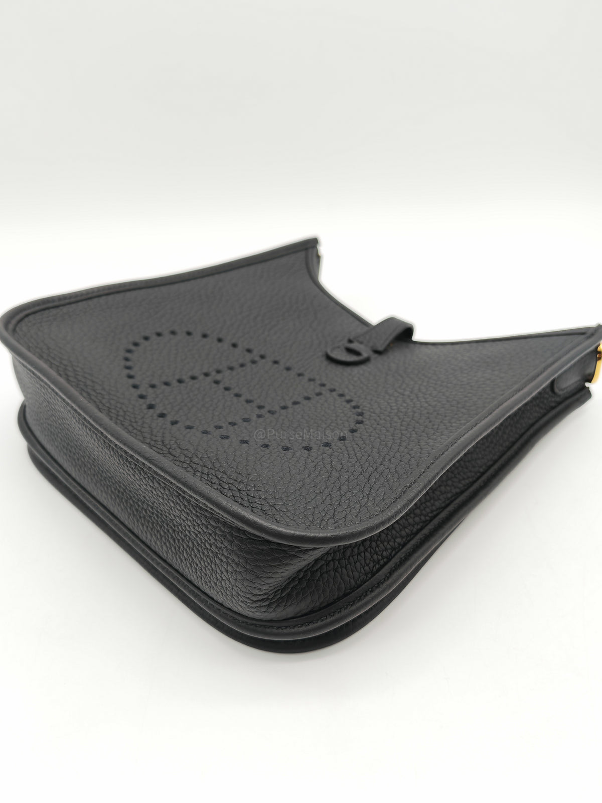 Hermes Evelyne 23 in Black/Noir Clemence Leather Gold Hardware Stamp G(2026) | Purse Maison Luxury Bags Shop