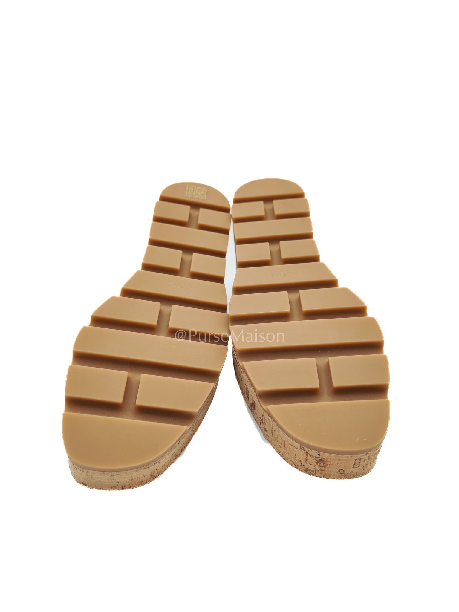 Hermes Eze Sandals in White Calfskin Leather Size 37 EU (24 cm) | Purse Maison Luxury Bags Shop