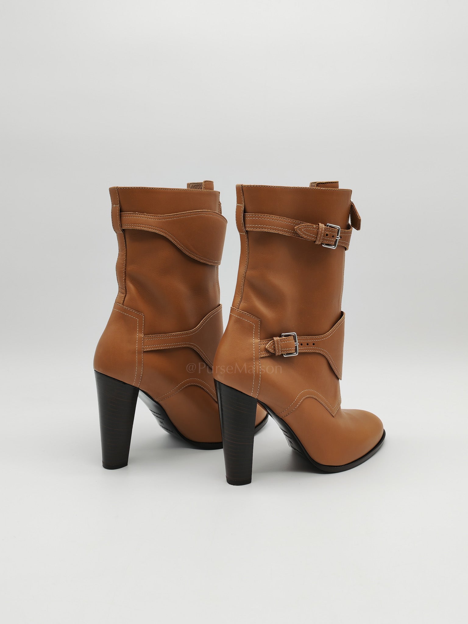 Feeling Veau Bottine Boots in Tabac Camel Size 38 (24cm) | Purse Maison Luxury Bags Shop