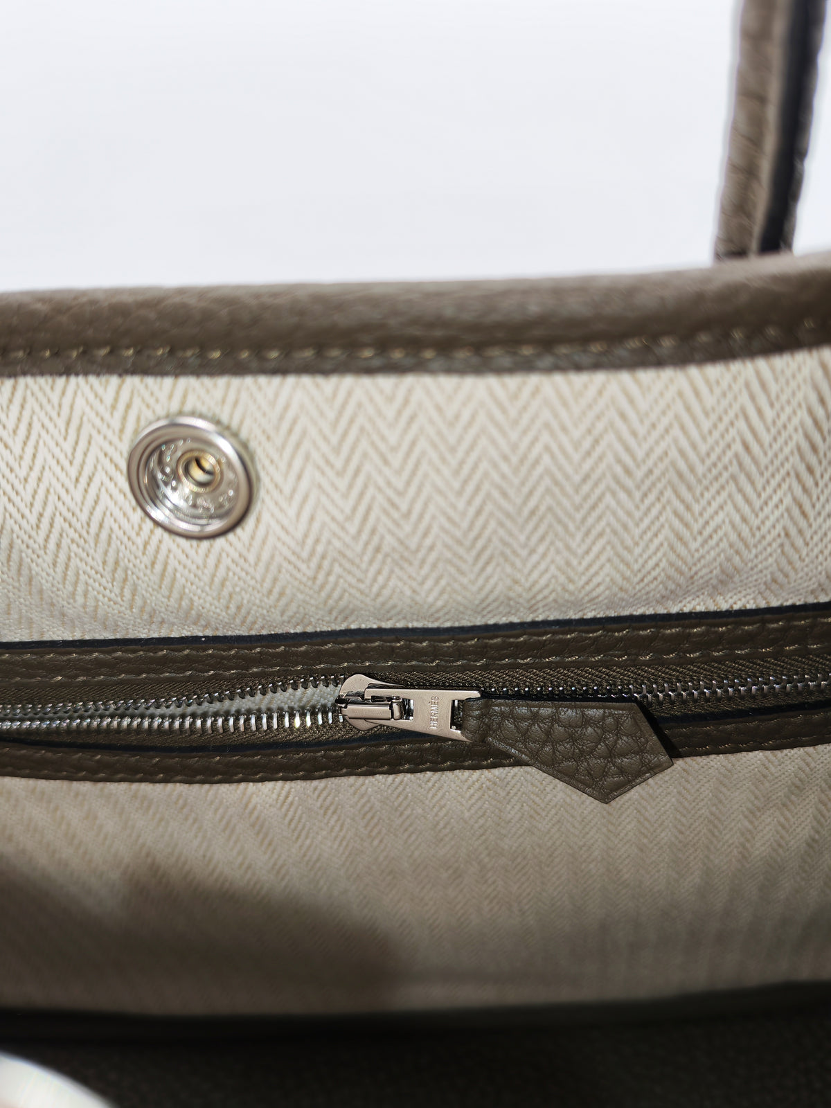 Hermes Garden Party 30 in Vert Loden Negonda Leather Palladium Hardware Stamp G (2026) | Purse Maison Luxury Bags Shop