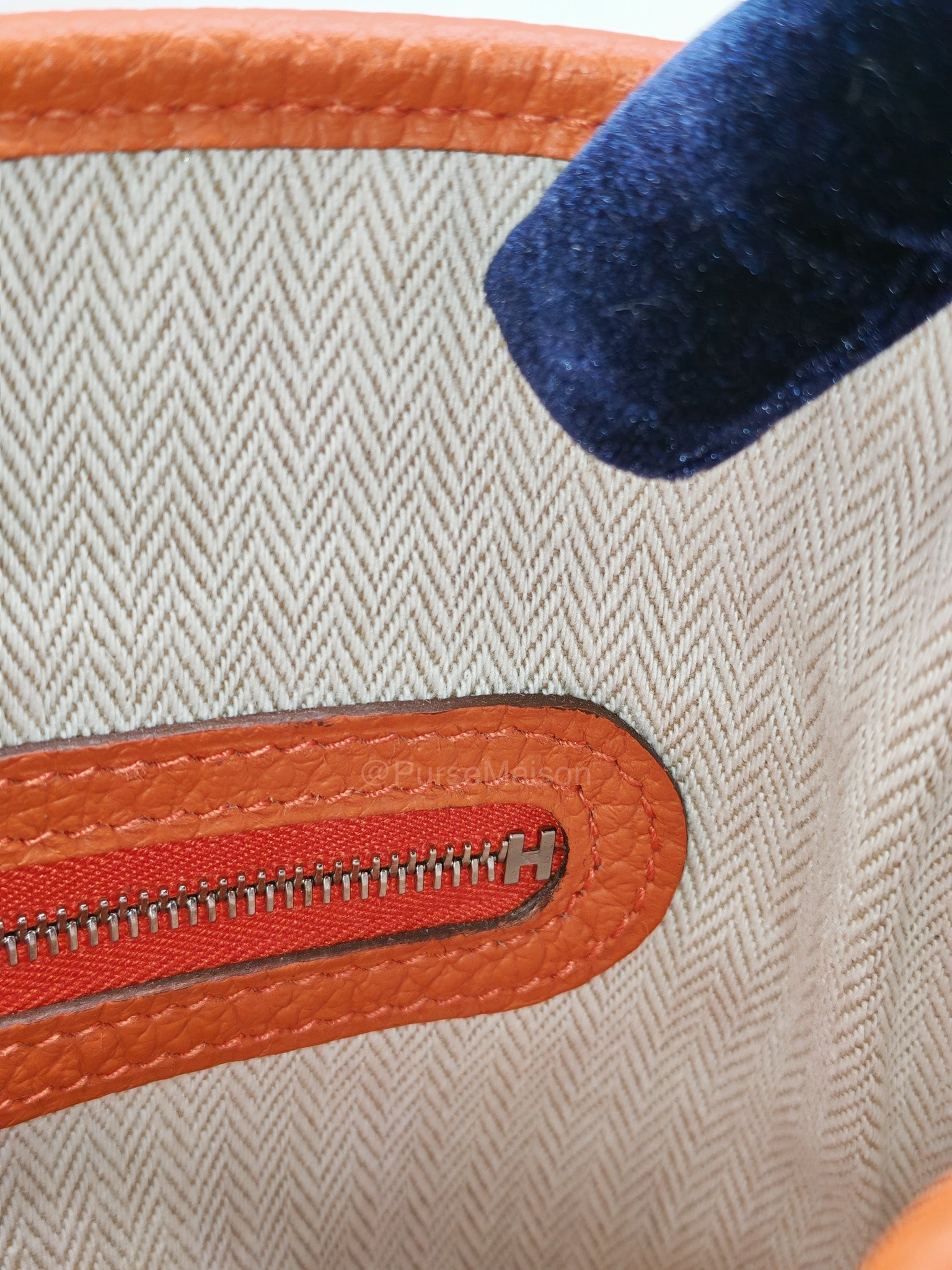 Hermes Garden Party 36 (GPT) Capucine in Veau Negonda Leather and Palladium Hardware Stamp Z (2021) | Purse Maison Luxury Bags Shop