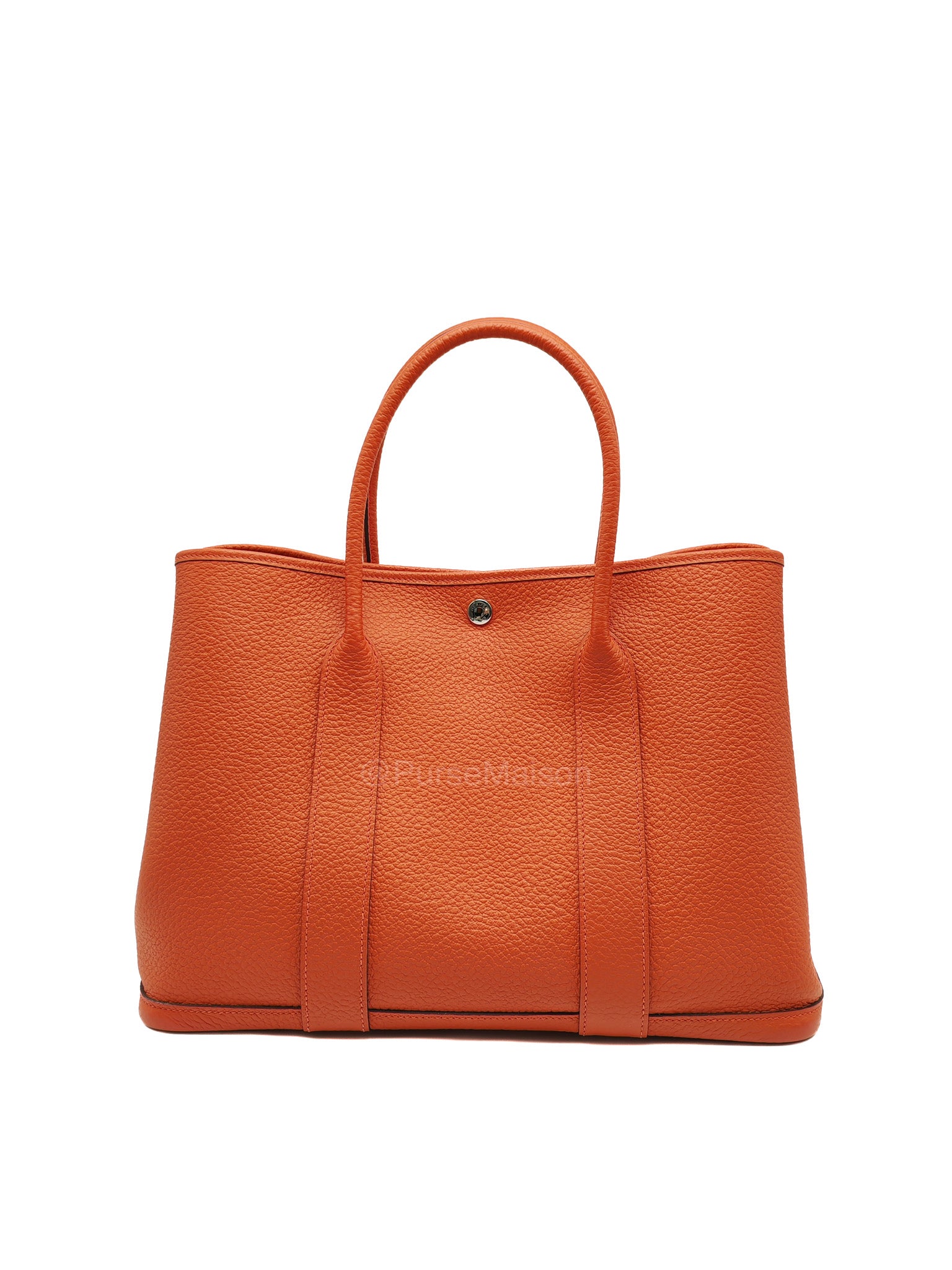 Hermes Garden Party 36 (GPT) Capucine in Veau Negonda Leather and Palladium Hardware Stamp Z (2021) | Purse Maison Luxury Bags Shop