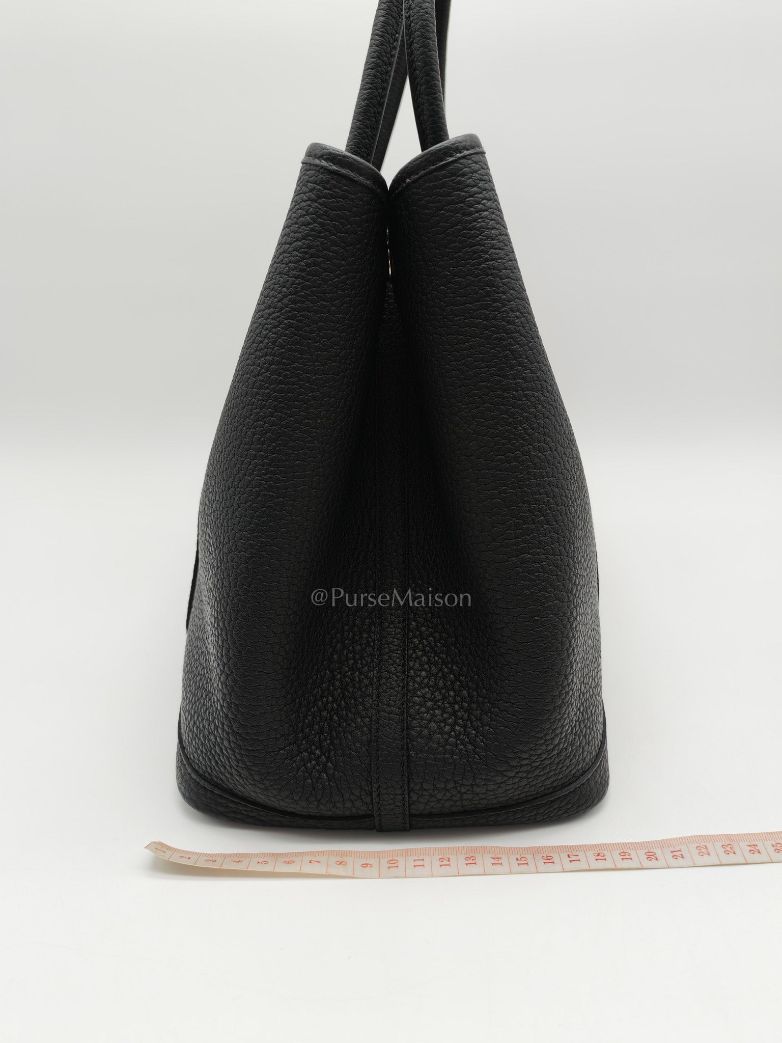 Garden Party Tote 36 (GPT) in Black Veau Negonda Leather and Palladium Hardware Stamp G (2026) | Purse Maison Luxury Bags Shop