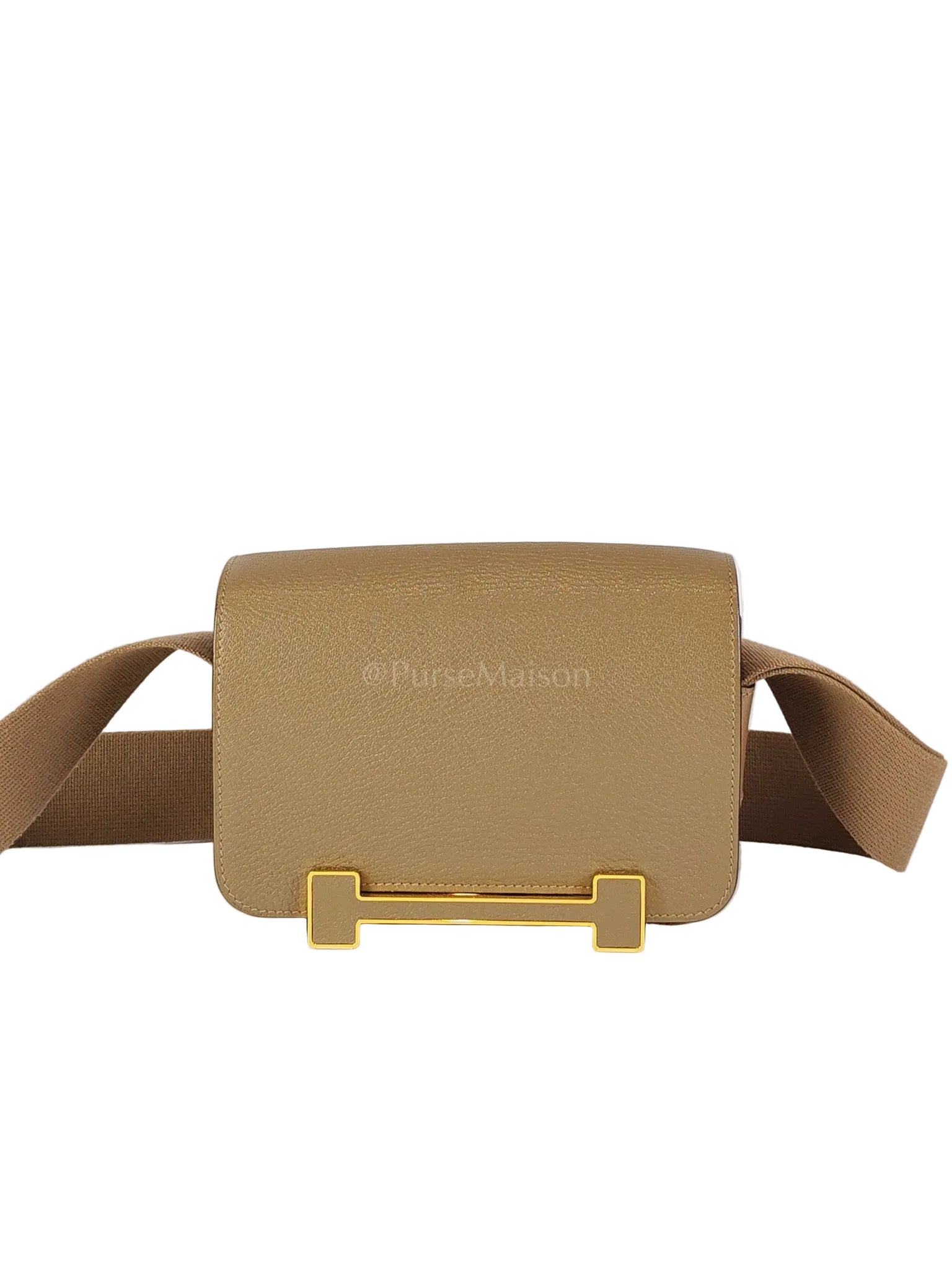 Geta in Etoupe Chevre Mysore/Goatskin Leather and Gold Hardware Stamp B(2023) | Purse Maison Luxury Bags Shop