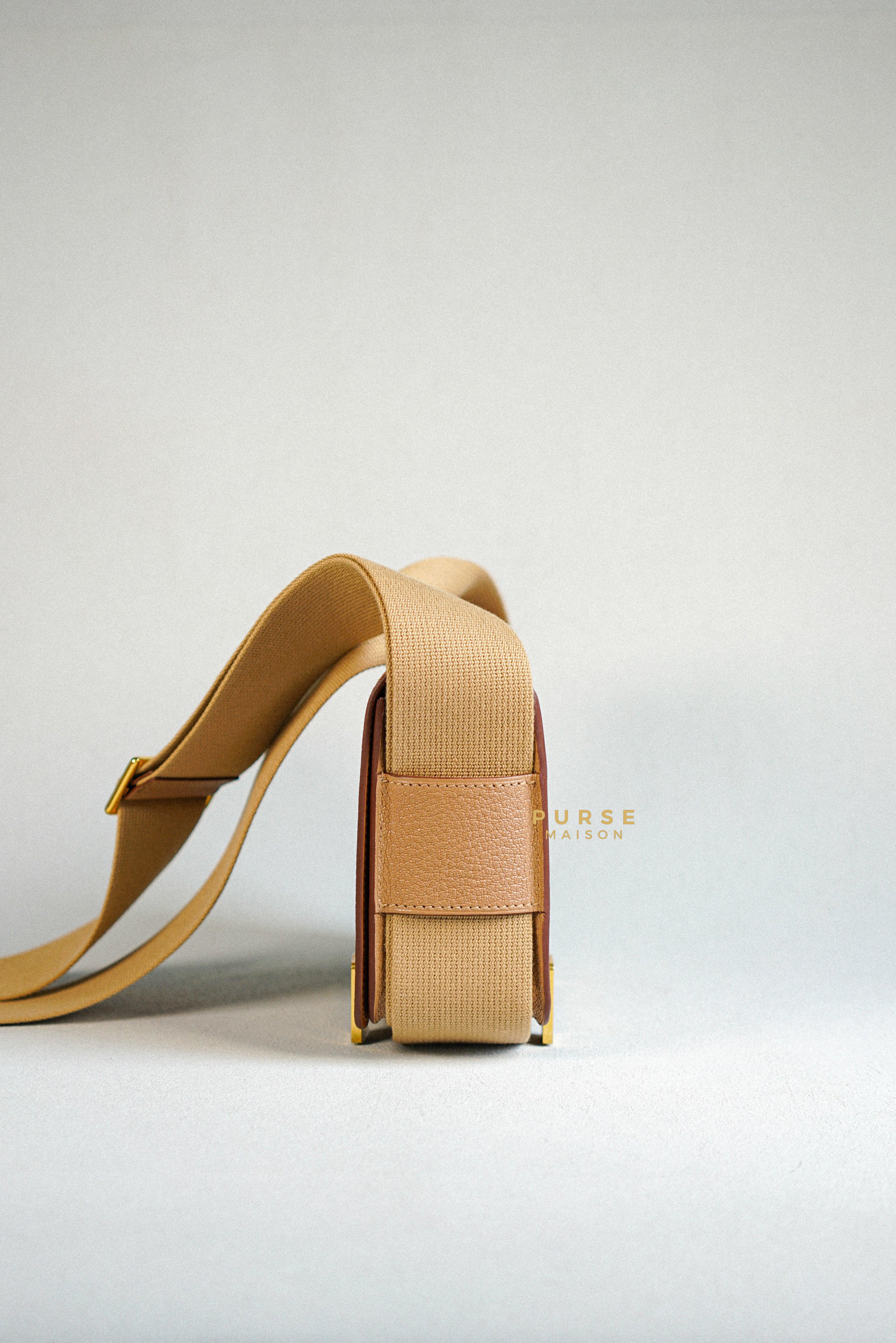 Hermès Geta Quebracho and Chai Chevre Gold Hardware Stamp U | Purse Maison Luxury Bags Shop