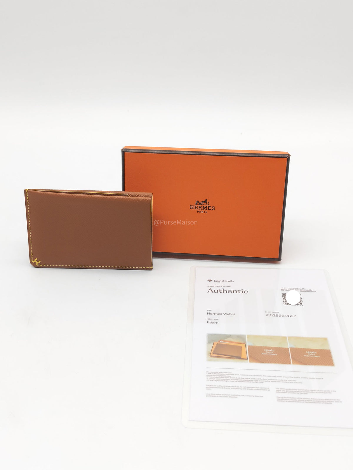 Hermes H Sellier Card Holder in Gold Epsom Leather Stamp W (2024) | Purse Maison Luxury Bags Shop