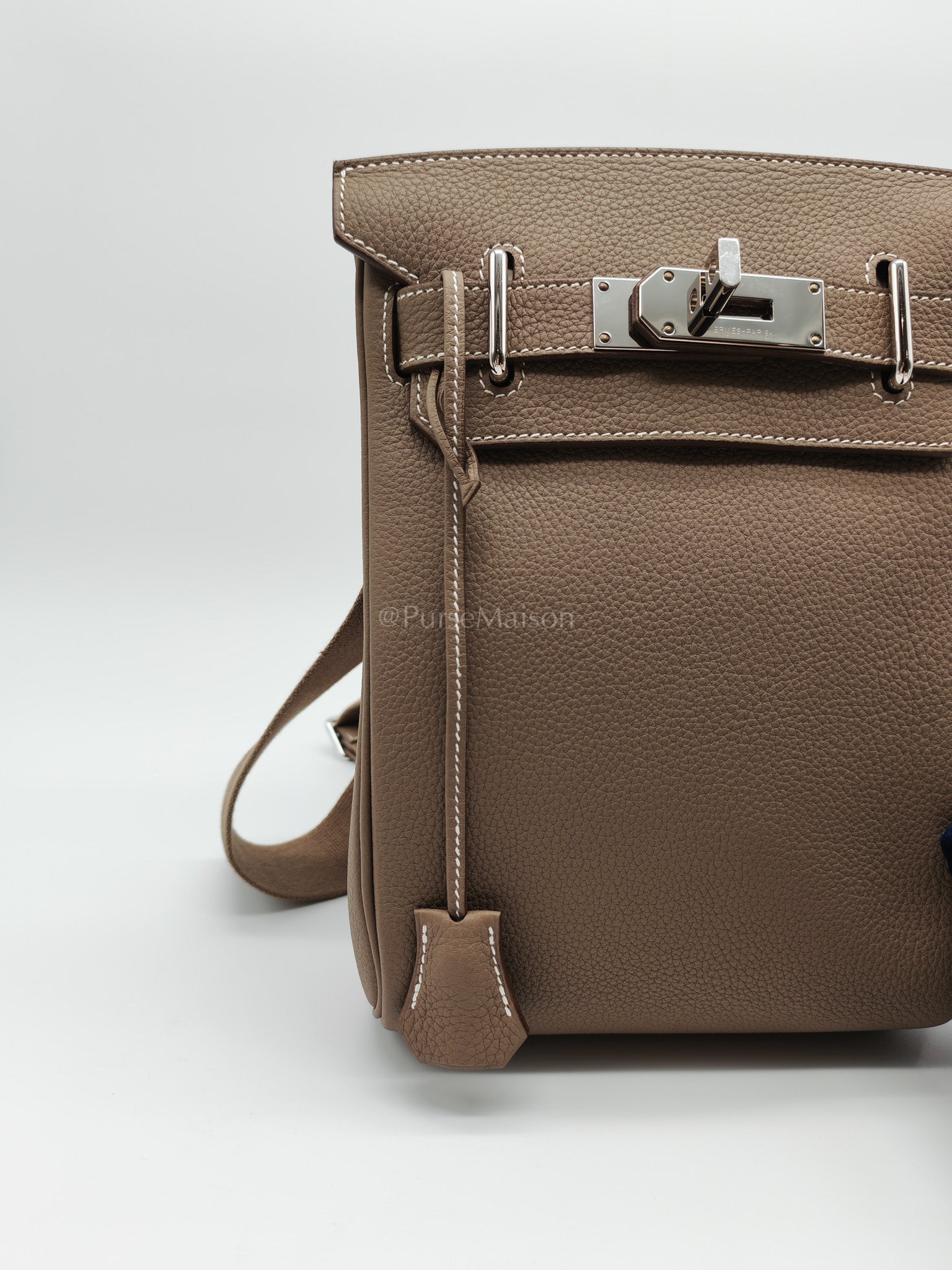 Hac a Dos in Etoupe Togo Leather Palladium Hardware Stamp W(2024) | Purse Maison Luxury Bags Shop