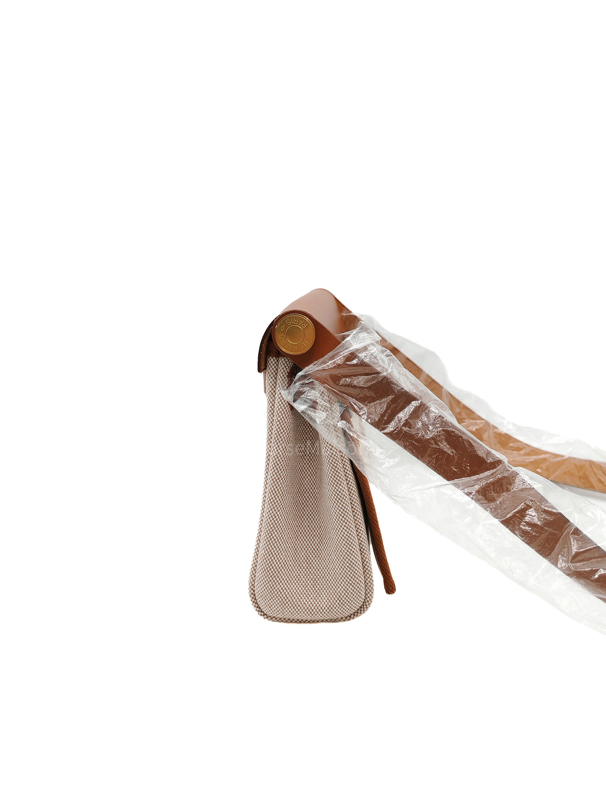 Hermes Herbag 20 Mini in Beige Ecru Canvas and Gold Hardware Stamp K (2025) | Purse Maison Luxury Bags Shop