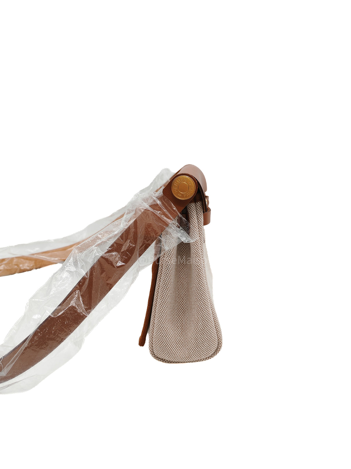 Hermes Herbag 20 Mini in Beige Ecru Canvas and Gold Hardware Stamp K (2025) | Purse Maison Luxury Bags Shop