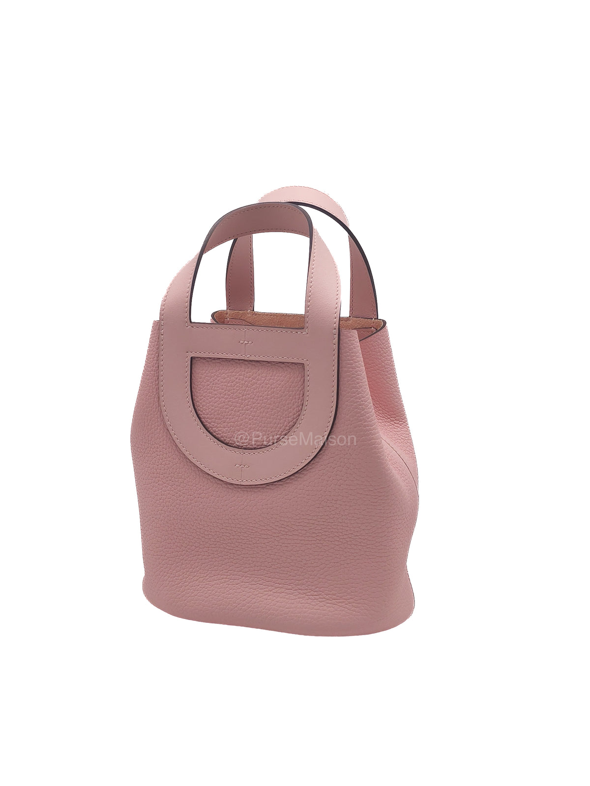 Hermes In the Loop 18 in Rose Sakura CLemence Leather and Palladium Hardware Stamp B (2023) | Purse Maison Luxury Bags Shop