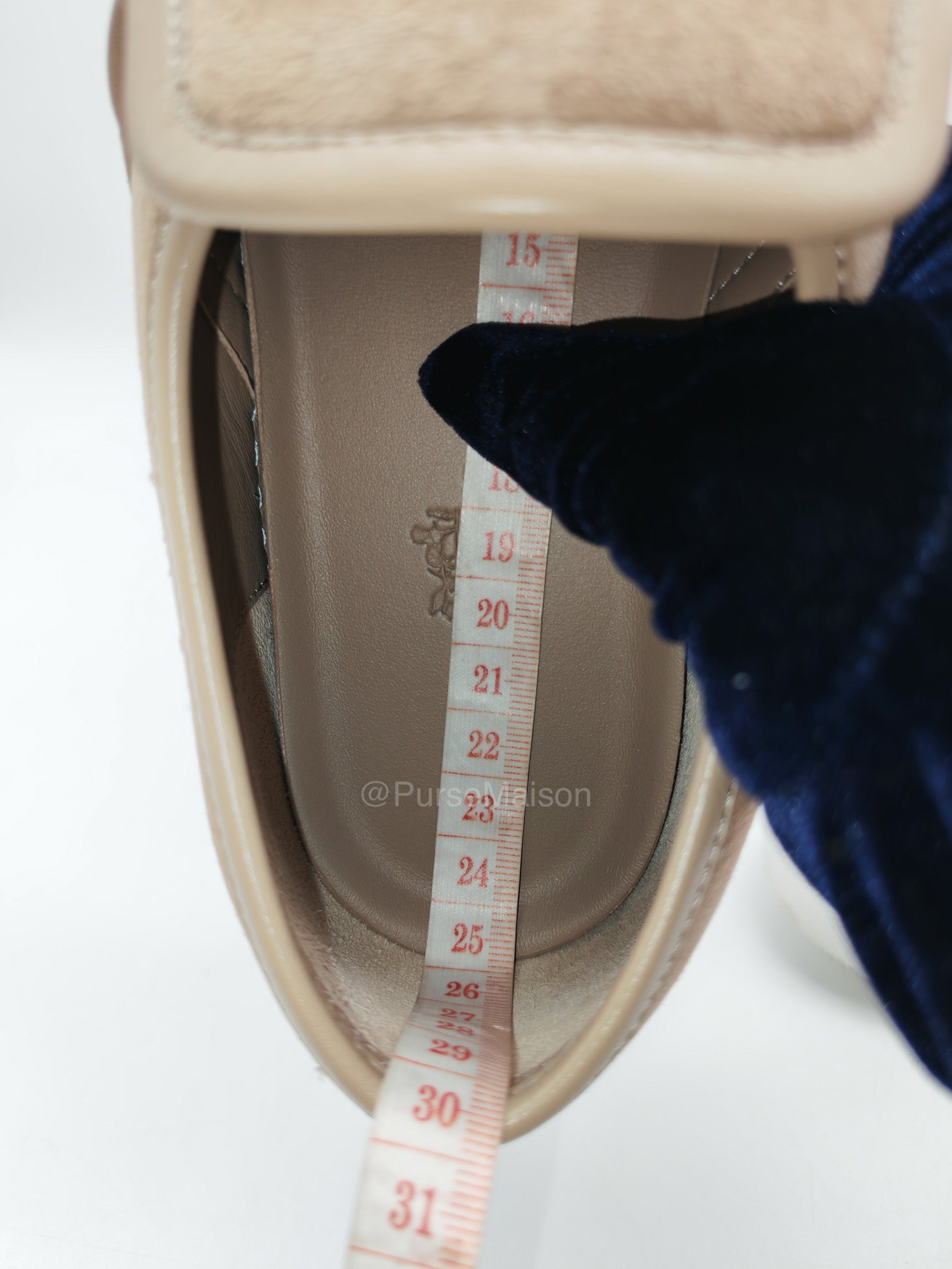 Hermes Jour Loafers in Brown Suede Goatskin Leather Palladium Médor Stud Hardware Size 37.5 (24 cm) | Purse Maison Luxury Bags Shop